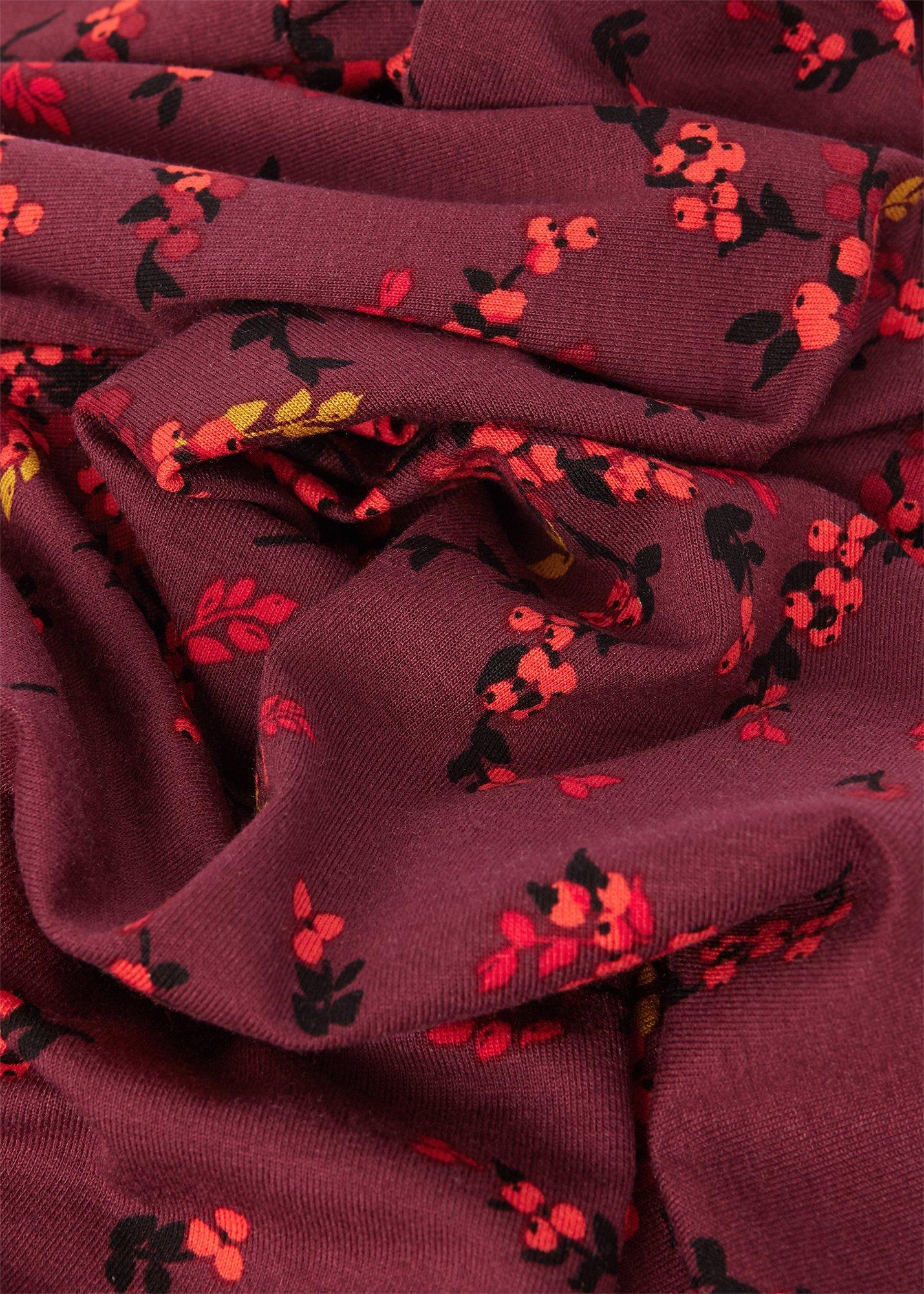 Julia Printed Top, Mulberry Red, hi-res