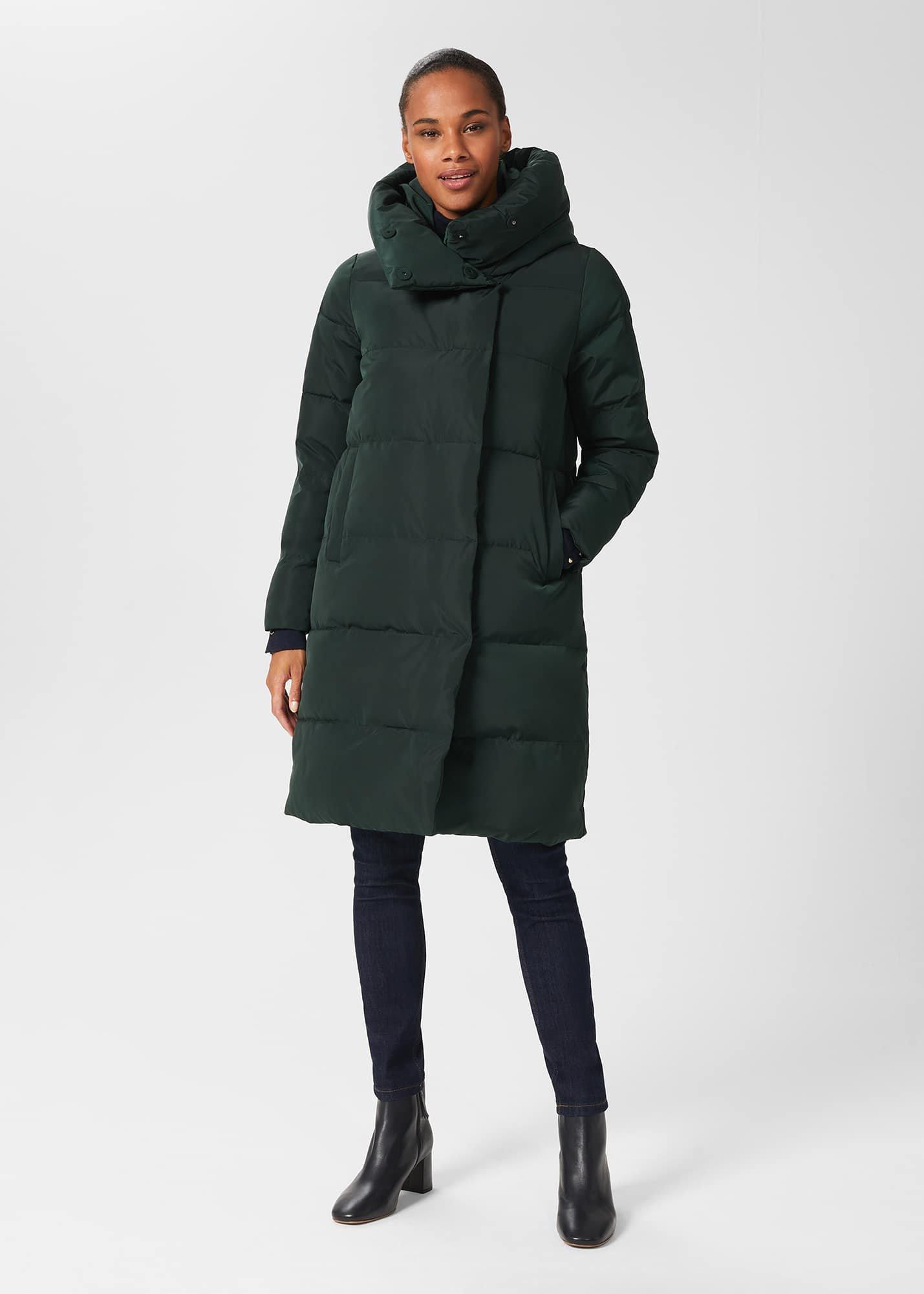 Heather Water Resistant Puffer Jacket, Dark Ivy Green, hi-res