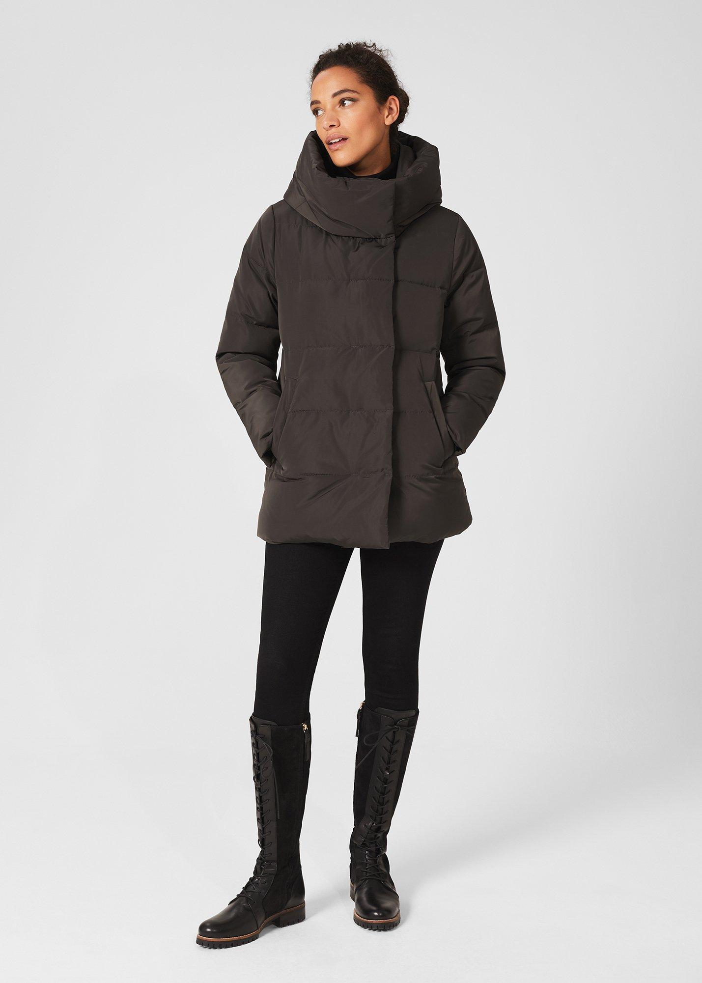 Short Heather Water Resistant Puffer Jacket