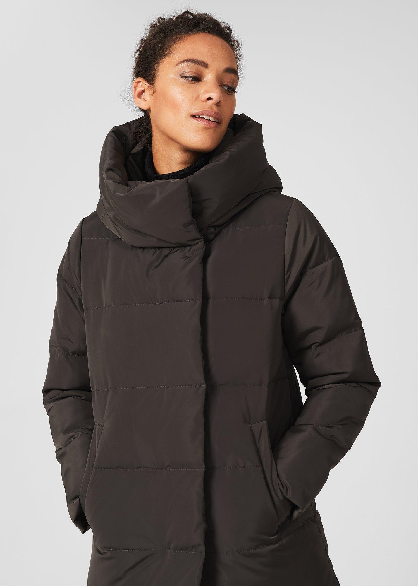 Short Heather Water Resistant Puffer Jacket, Dark Charcoal, hi-res