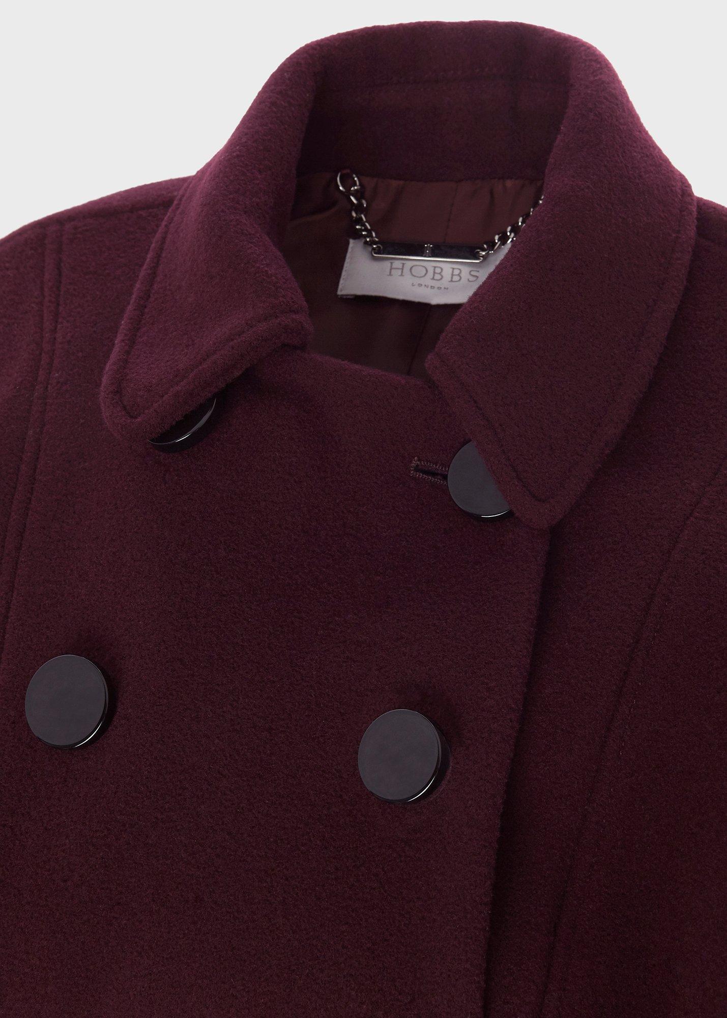 Janaya Wool Blend Coat, Mullberry Red, hi-res