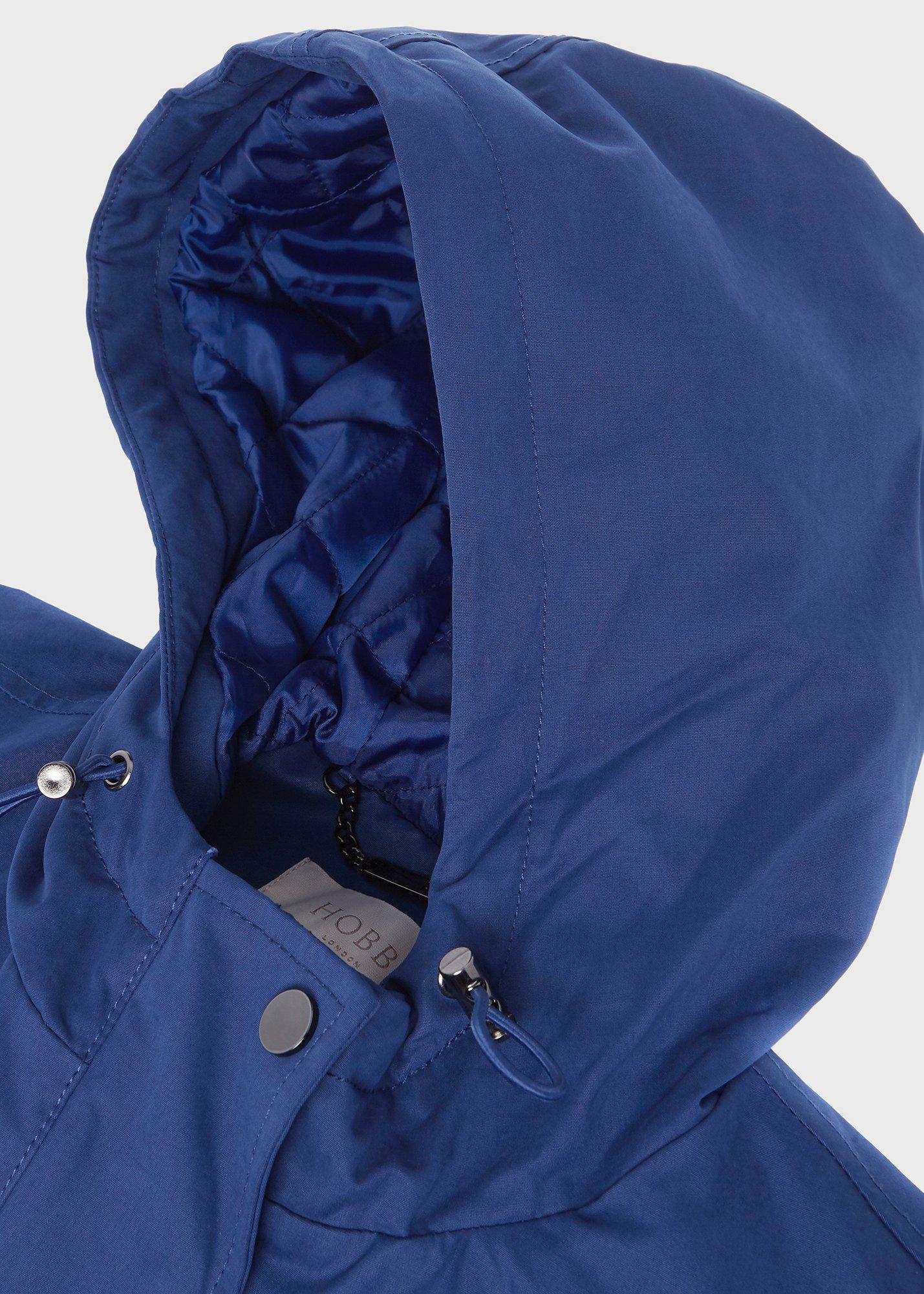 Kyra Waterproof Coat With Hood, Deep Blue, hi-res