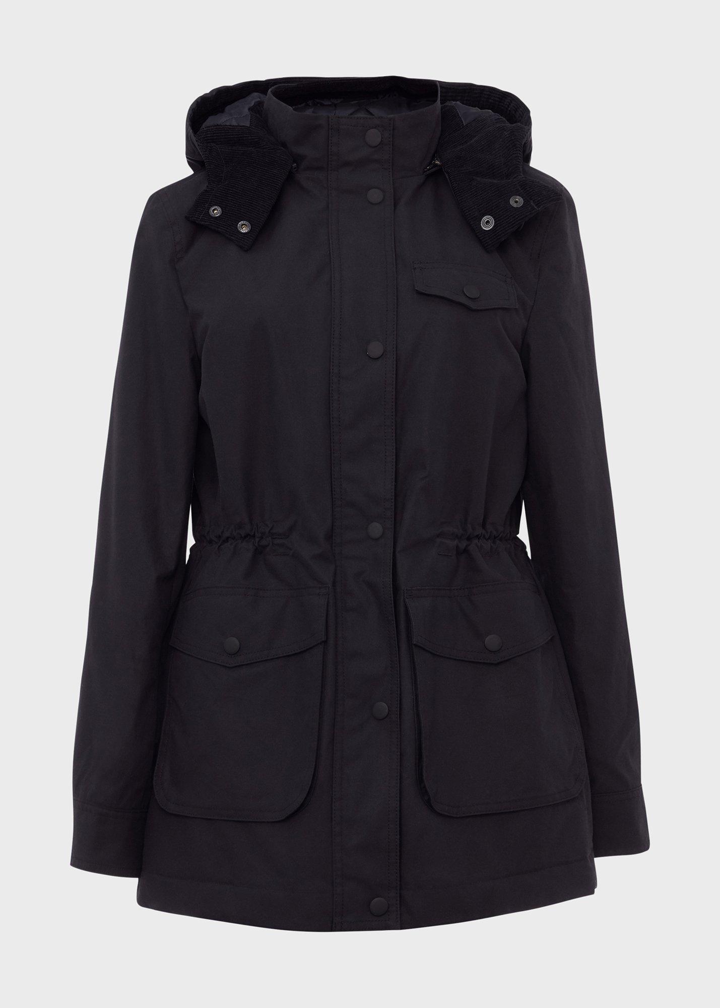 Dannie Waxed Cotton Coat, Navy, hi-res
