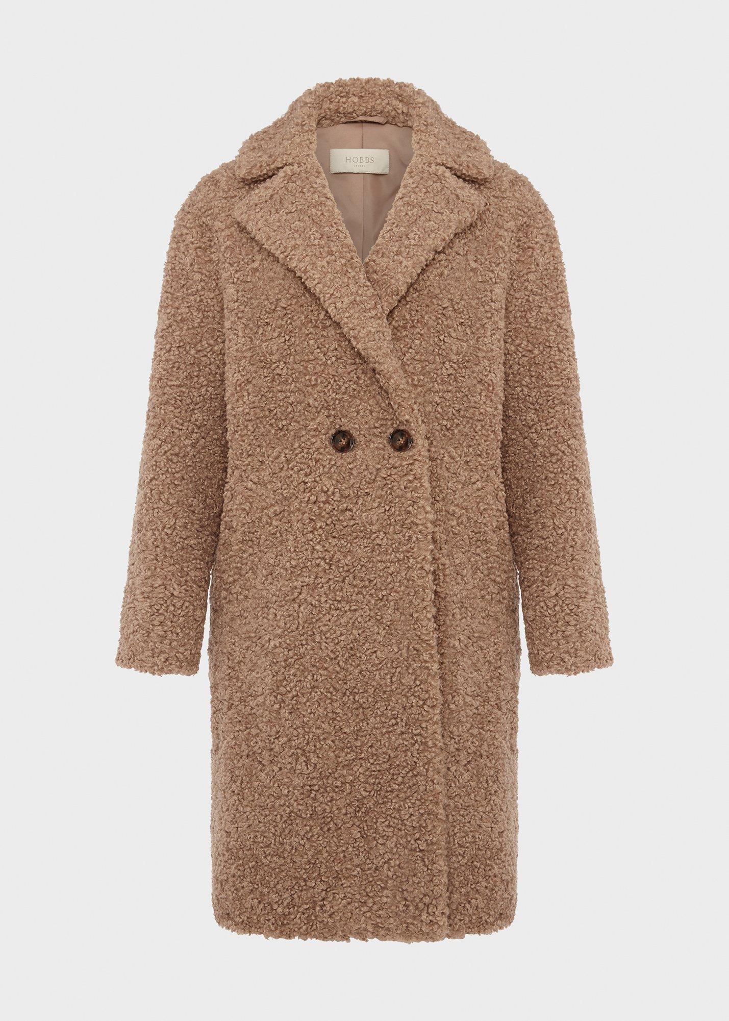 Charlize Teddy Coat, Camel, hi-res