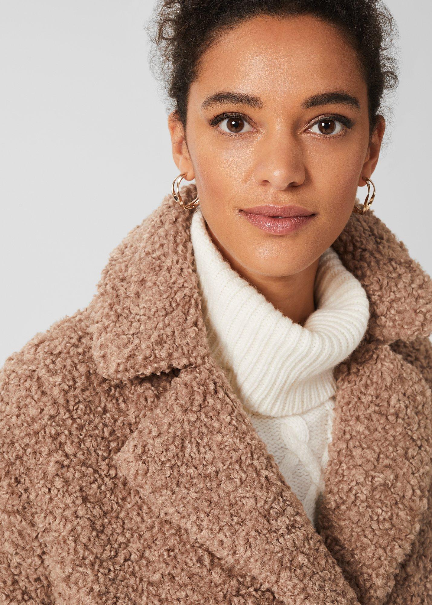 Charlize Teddy Coat, Camel, hi-res