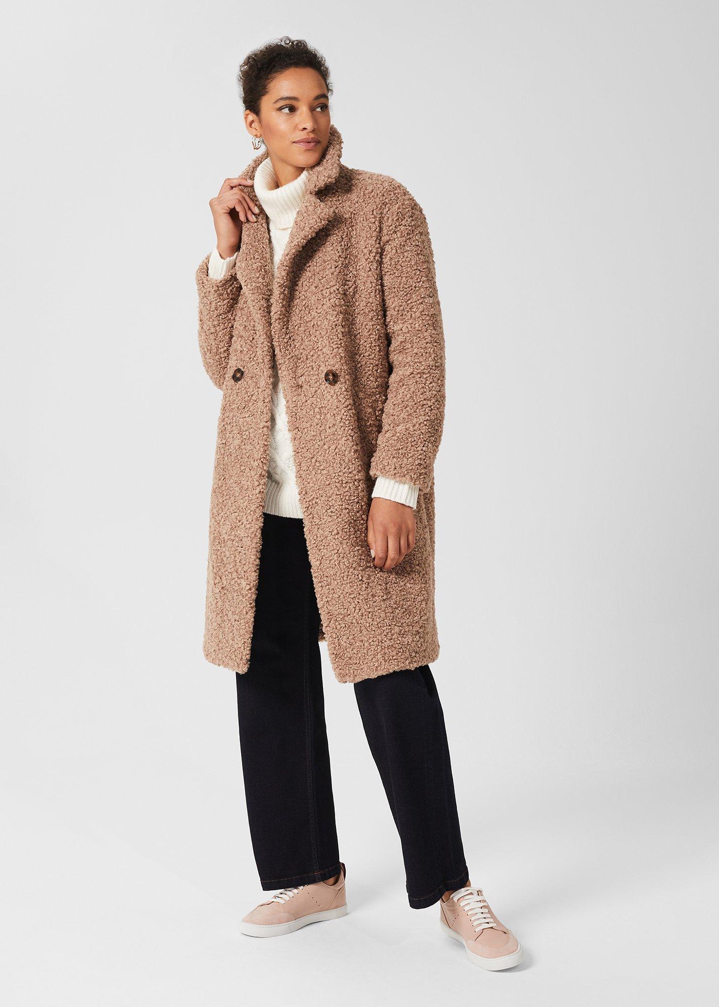 Charlize Teddy Coat, Camel, hi-res