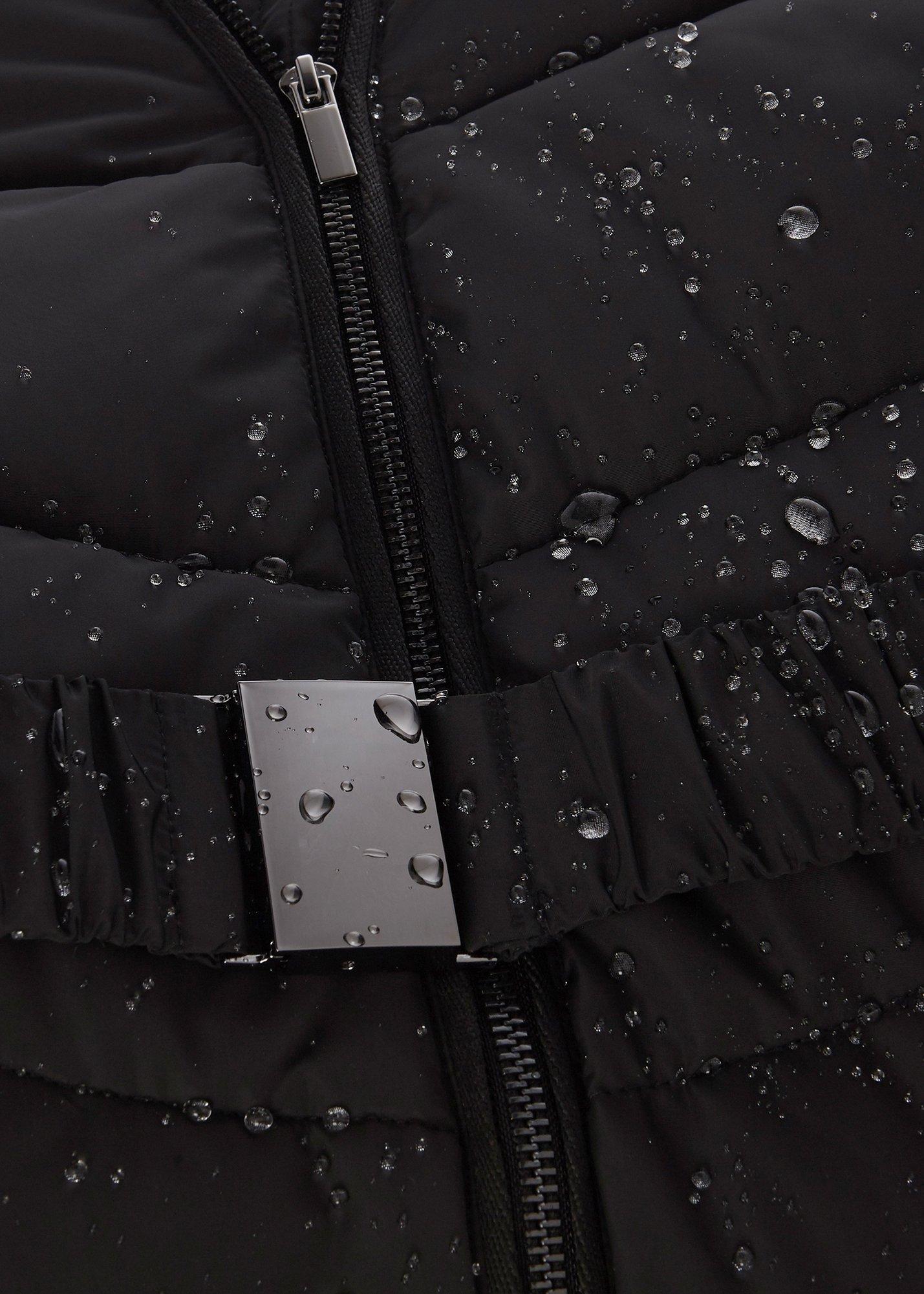 Allie Belted Puffer Jacket, Black, hi-res