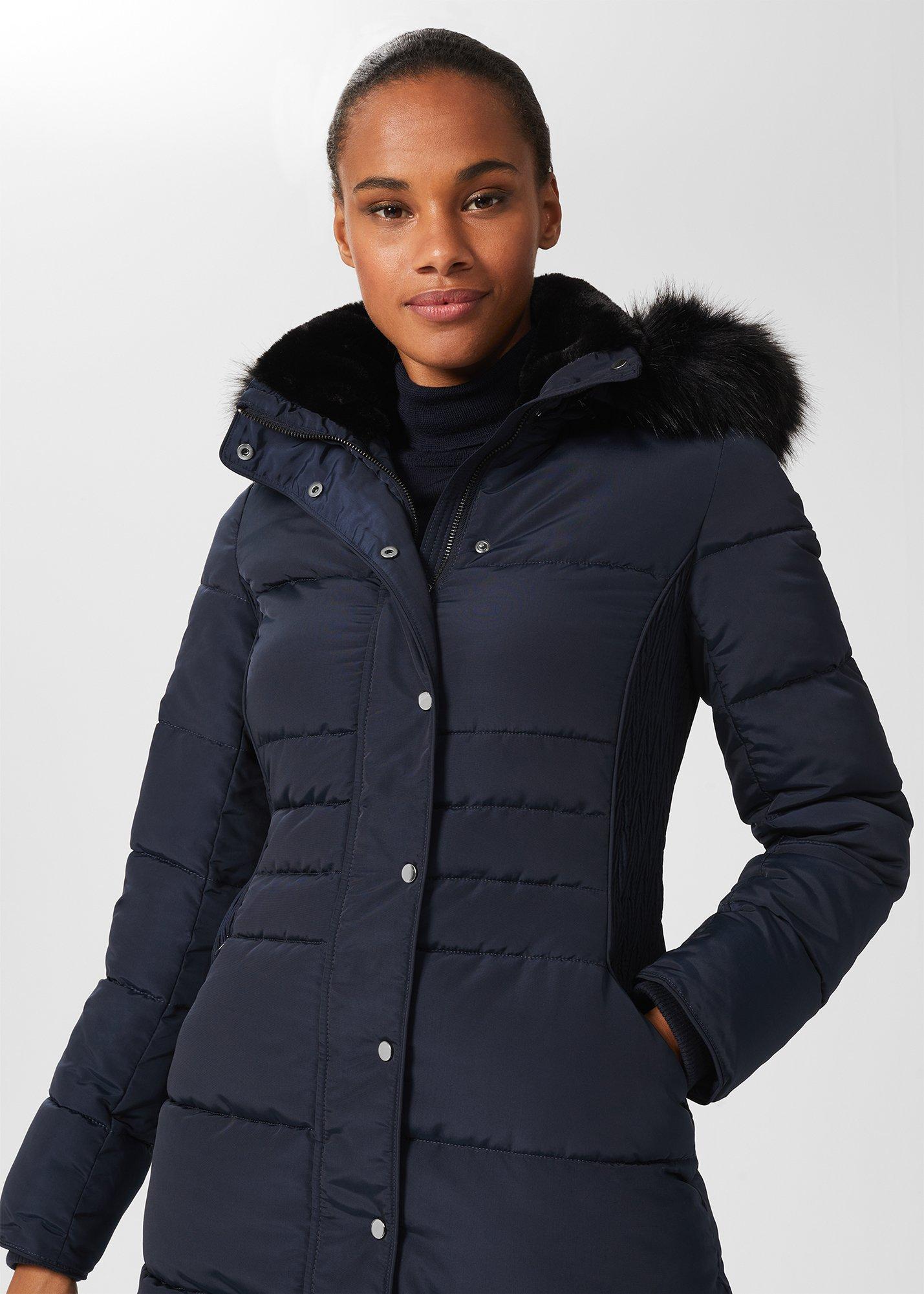 Dita Puffer Jacket With Hood, Navy, hi-res