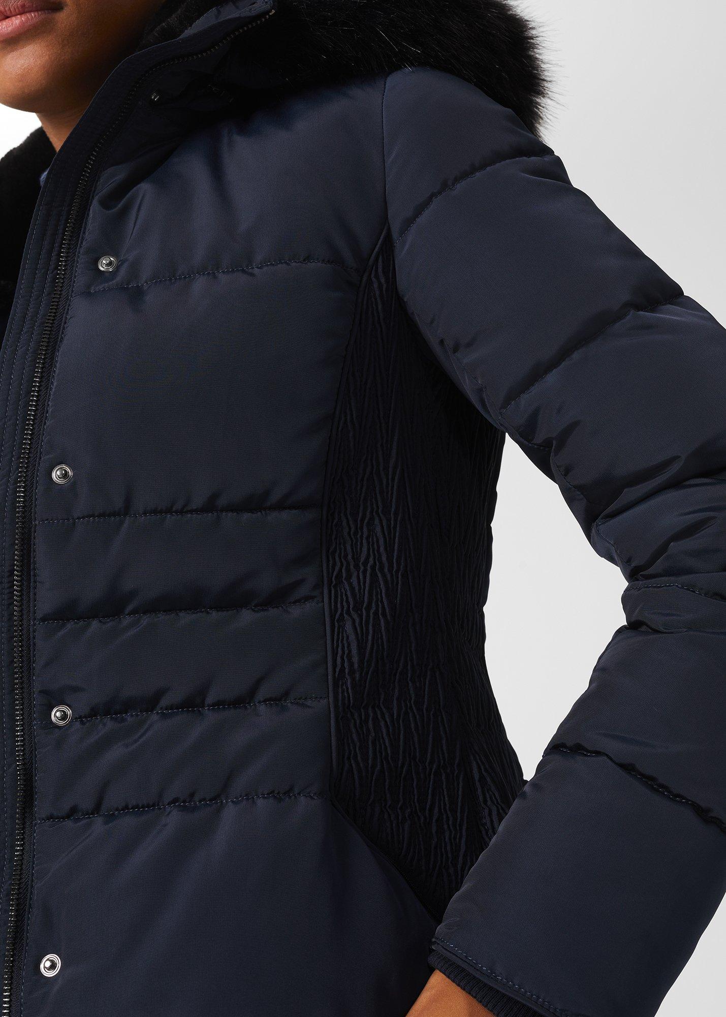 Dita Puffer Jacket With Hood, Navy, hi-res