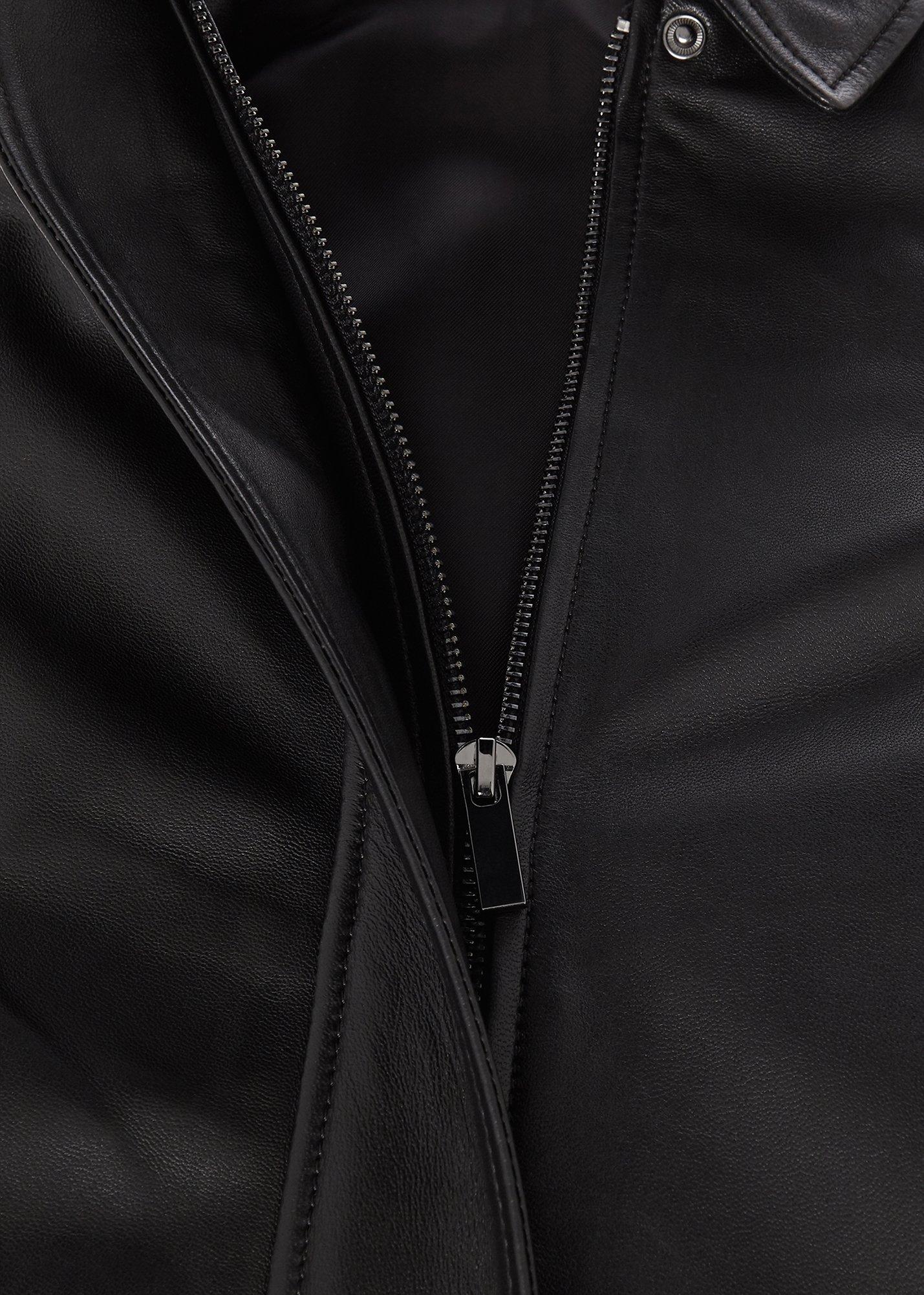 Sera Leather Jacket, Black, hi-res