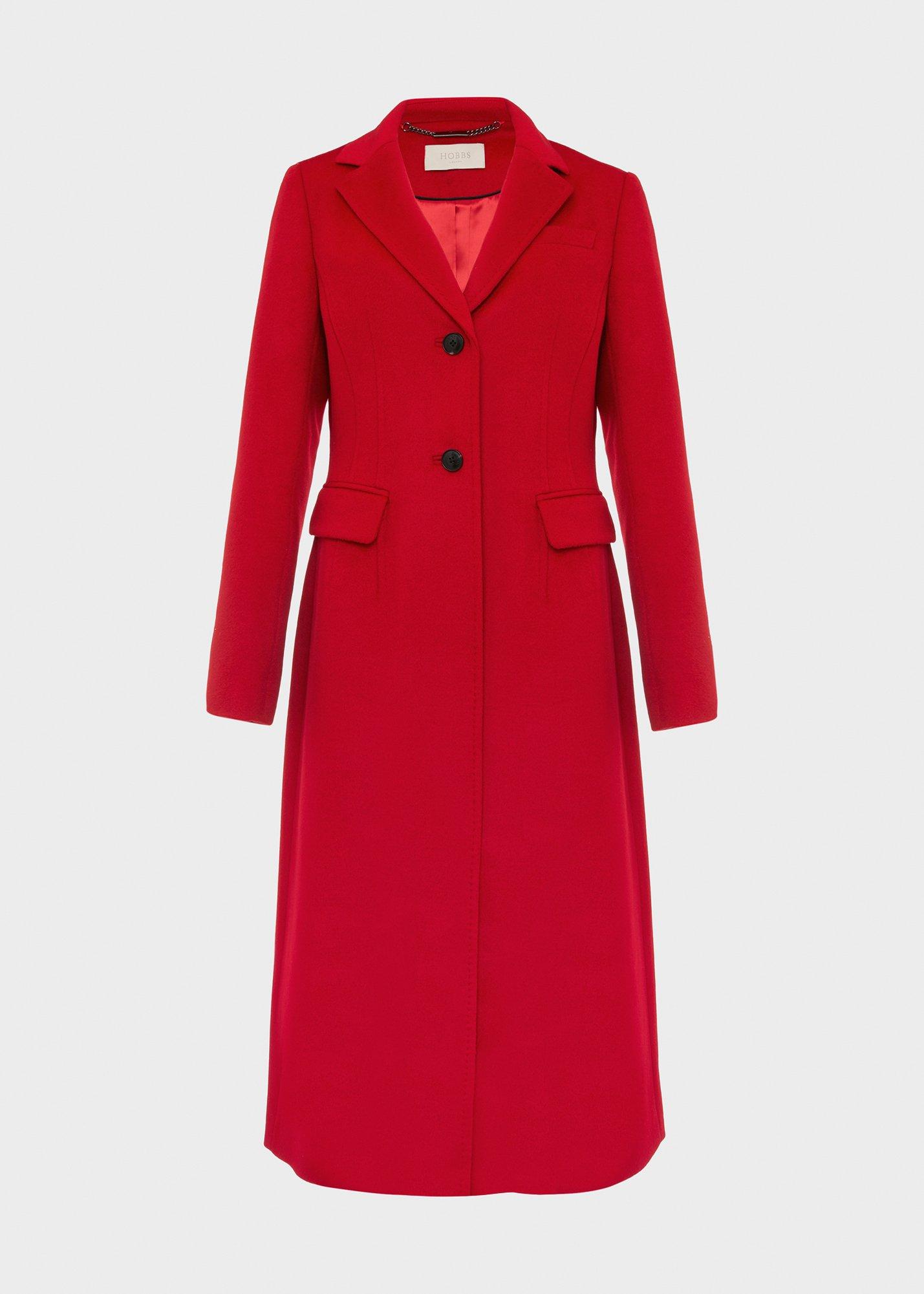 Cosima Wool Coat, Red, hi-res