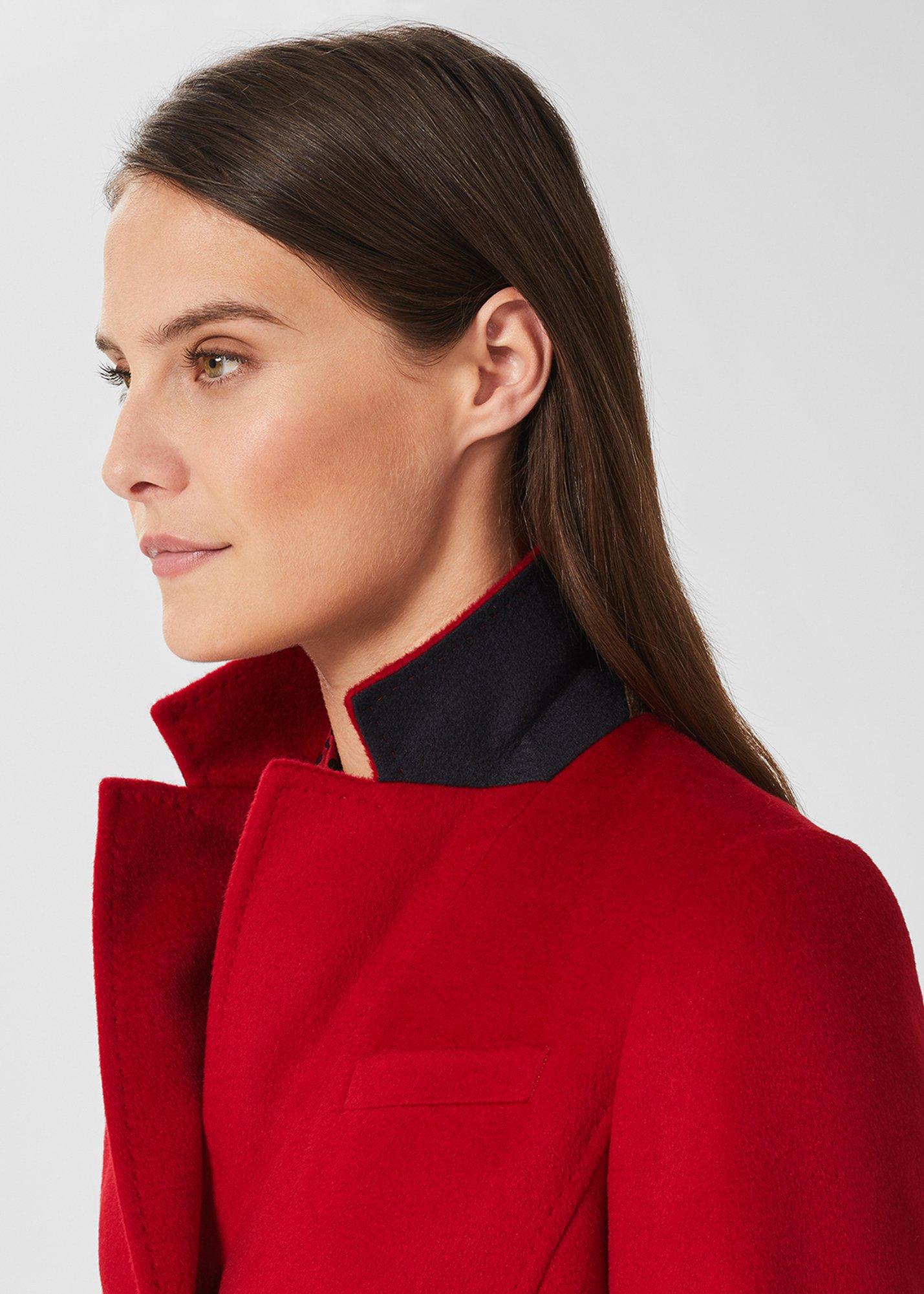 Cosima Wool Coat, Red, hi-res