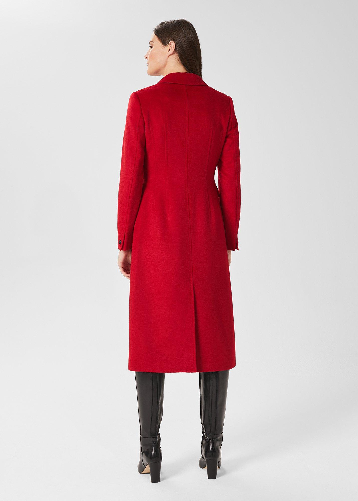 Cosima Wool Coat, Red, hi-res