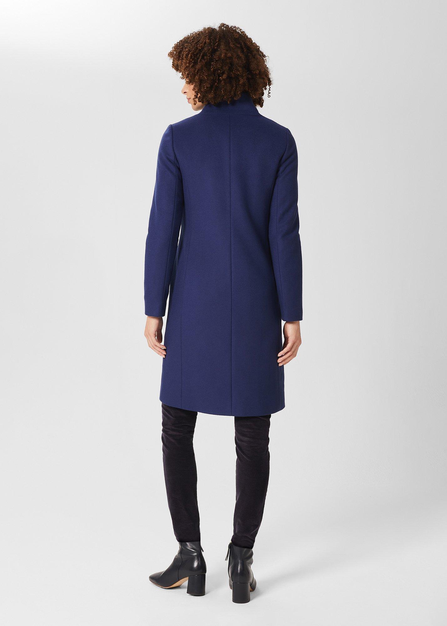 Johanna Wool Blend Coat, Deep Blue, hi-res