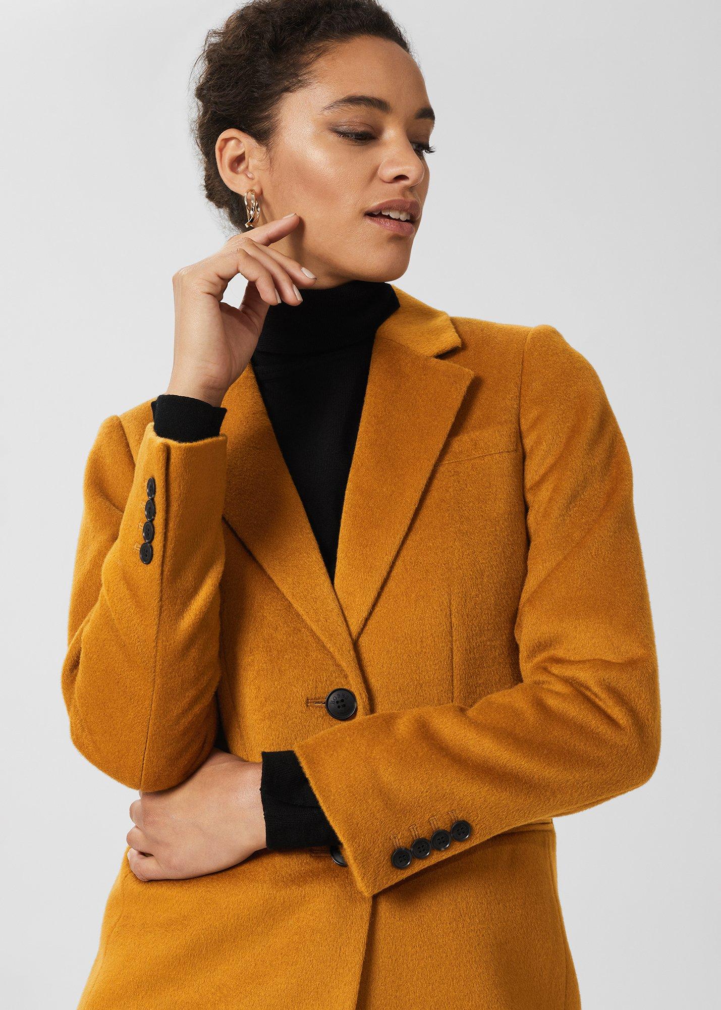 Tilda Wool Coat, Deep Ochre, hi-res