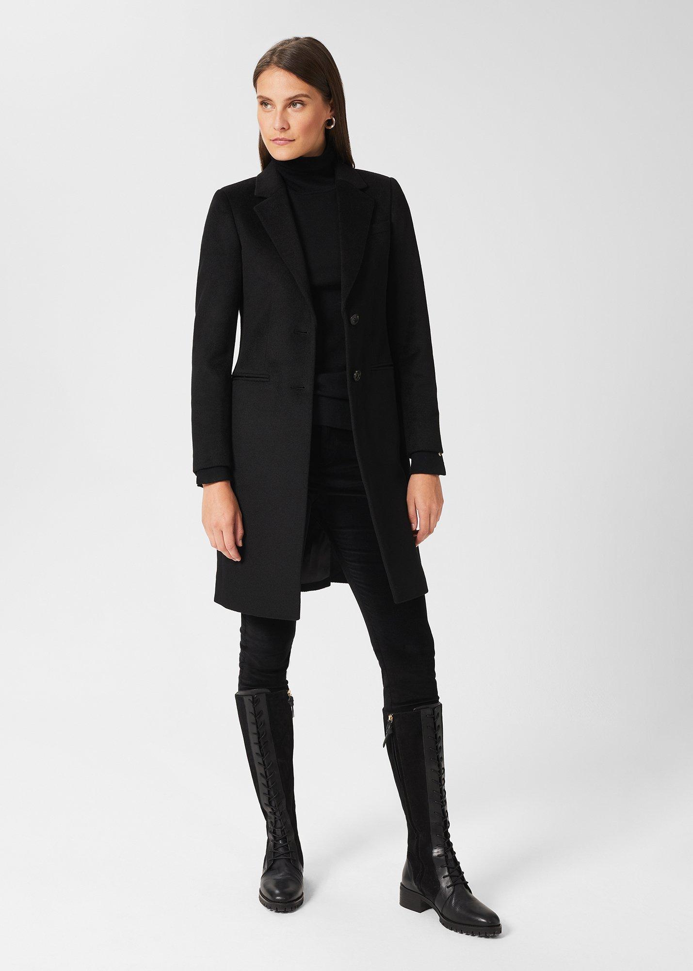 Petite Tilda Wool Coat, Black, hi-res