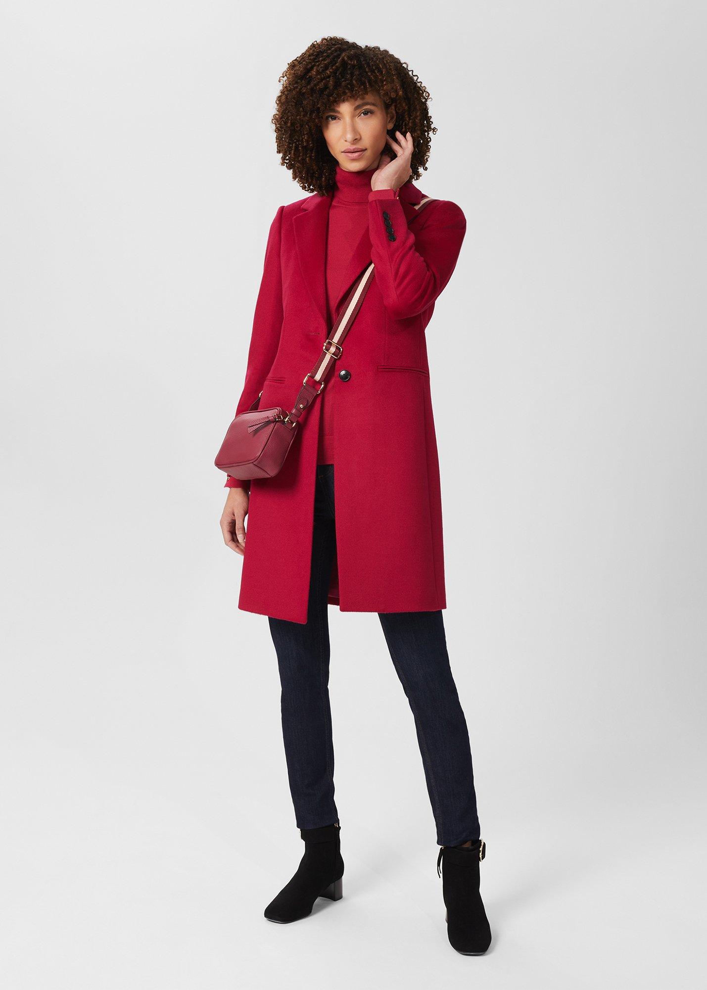 Petite Tilda Wool Coat, Fuchsia Pink, hi-res
