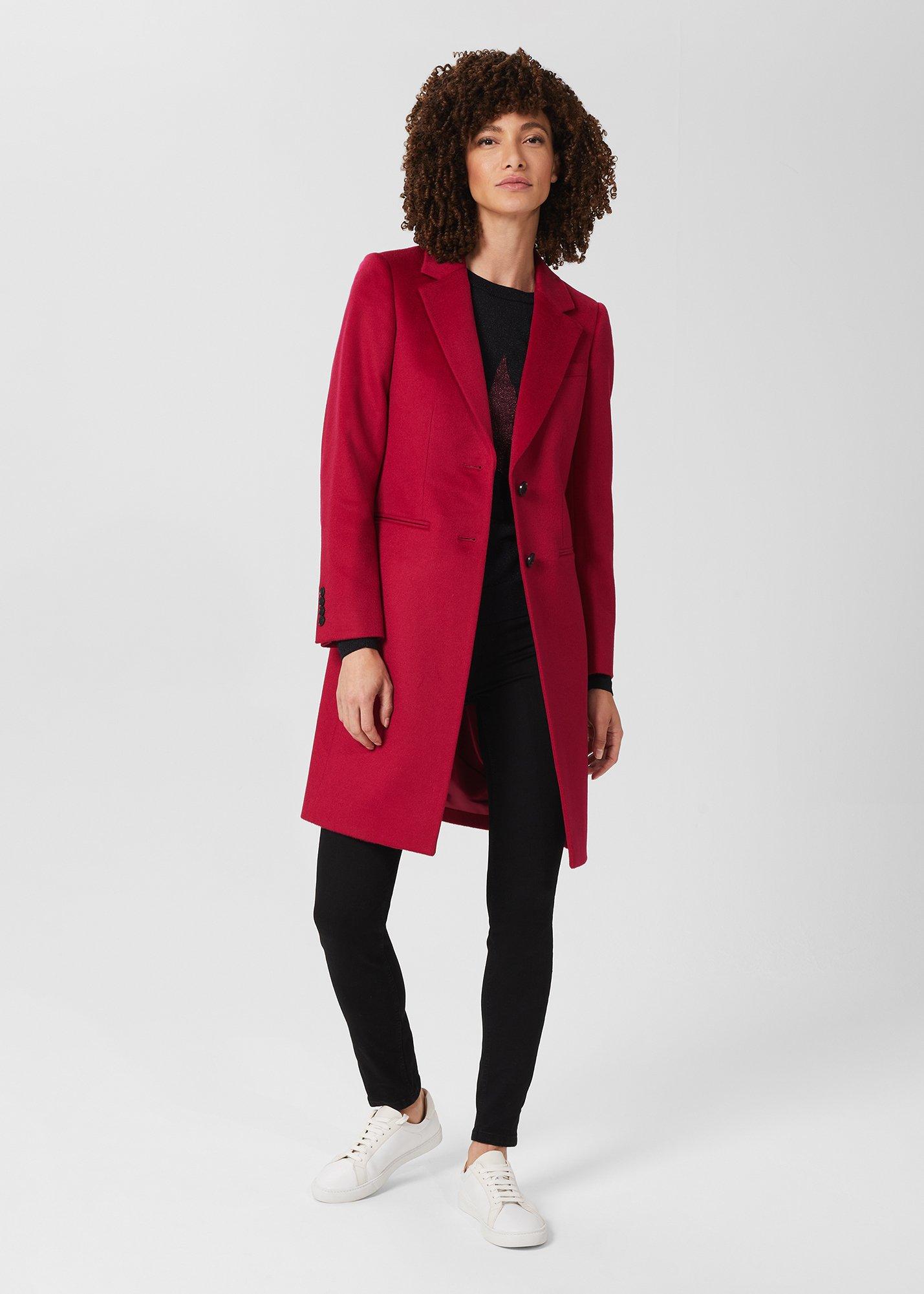Petite Tilda Wool Coat, Fuchsia Pink, hi-res