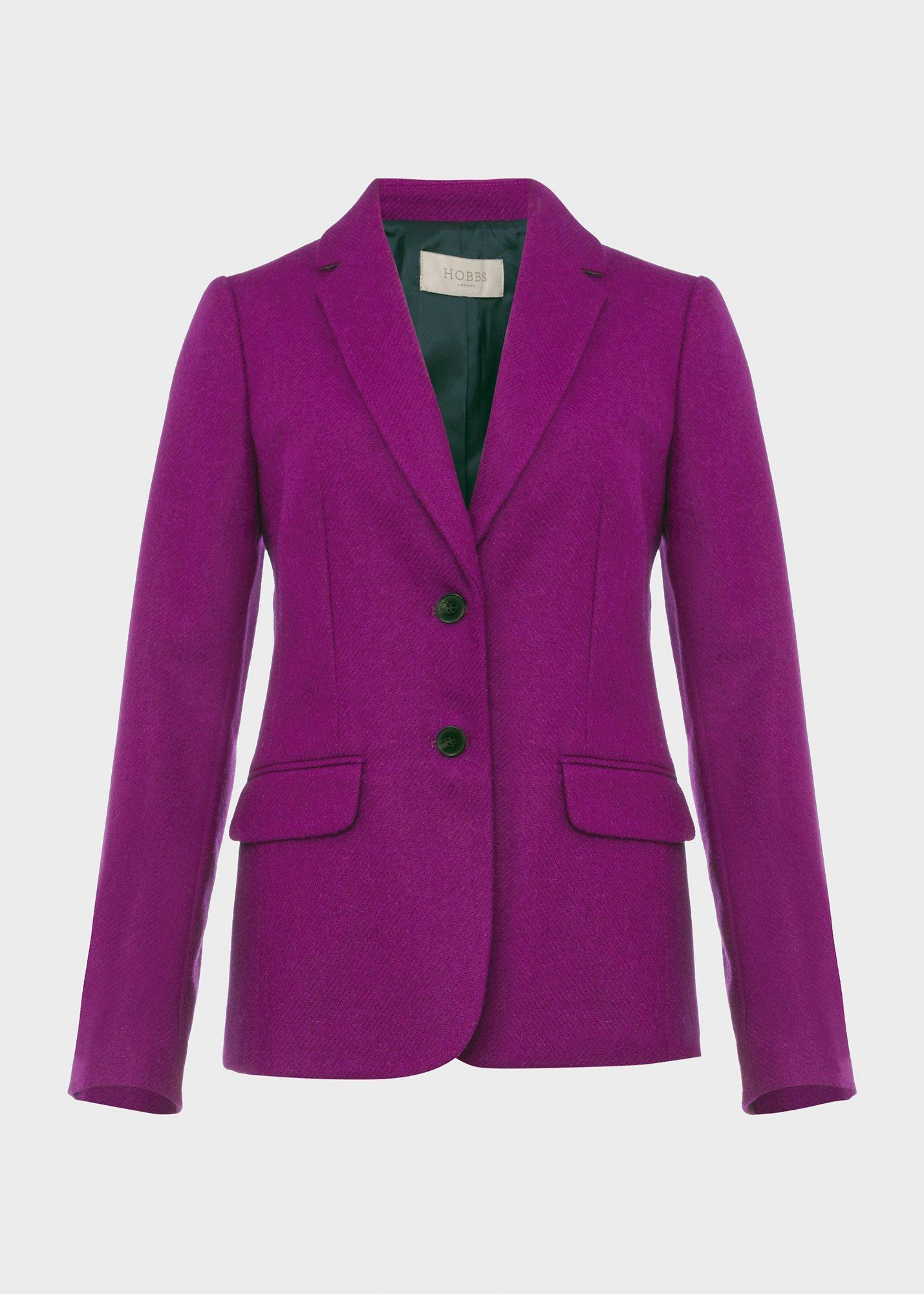 Jessica Wool Jacket, Purple, hi-res
