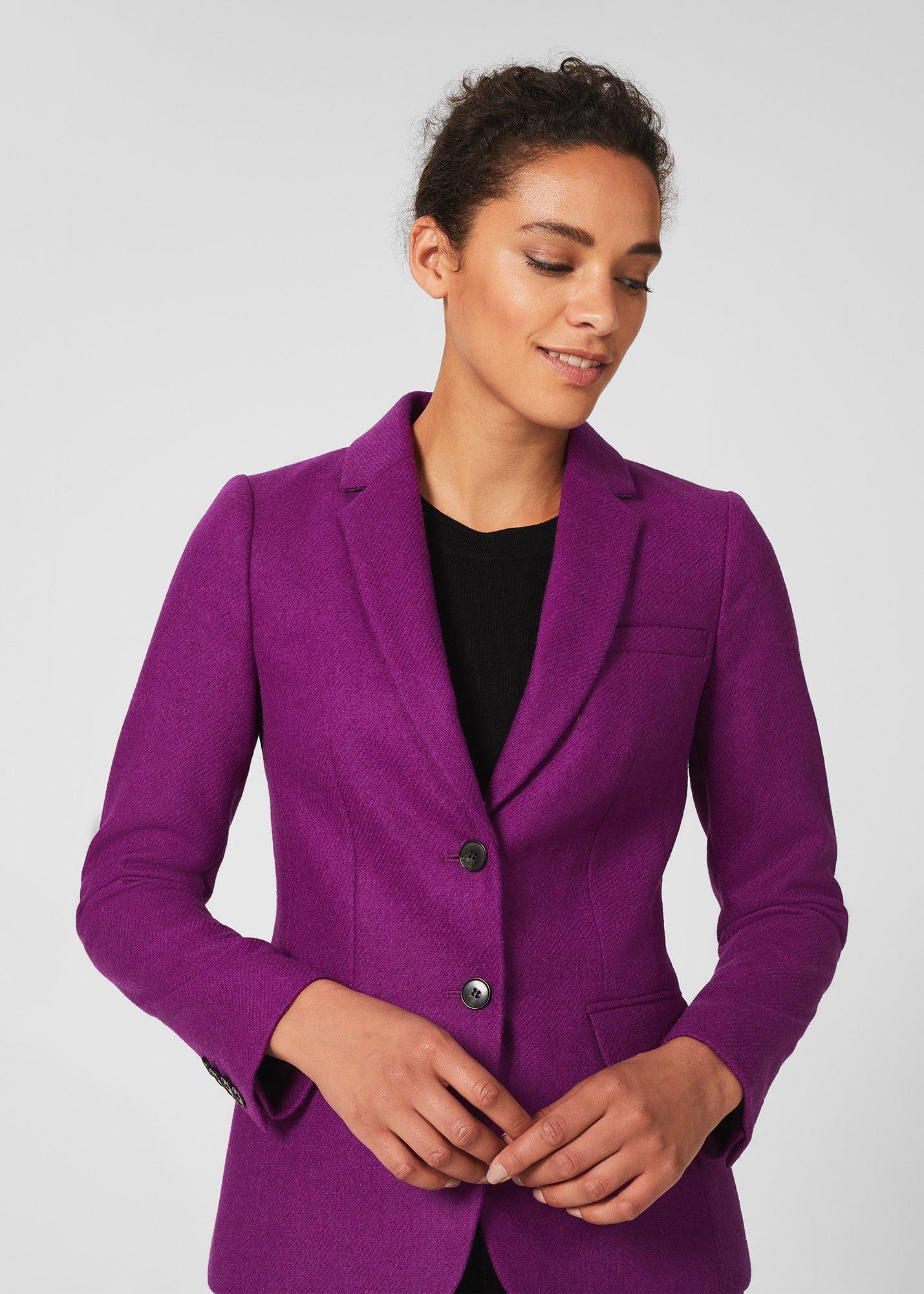 Jessica Wool Jacket, Purple, hi-res