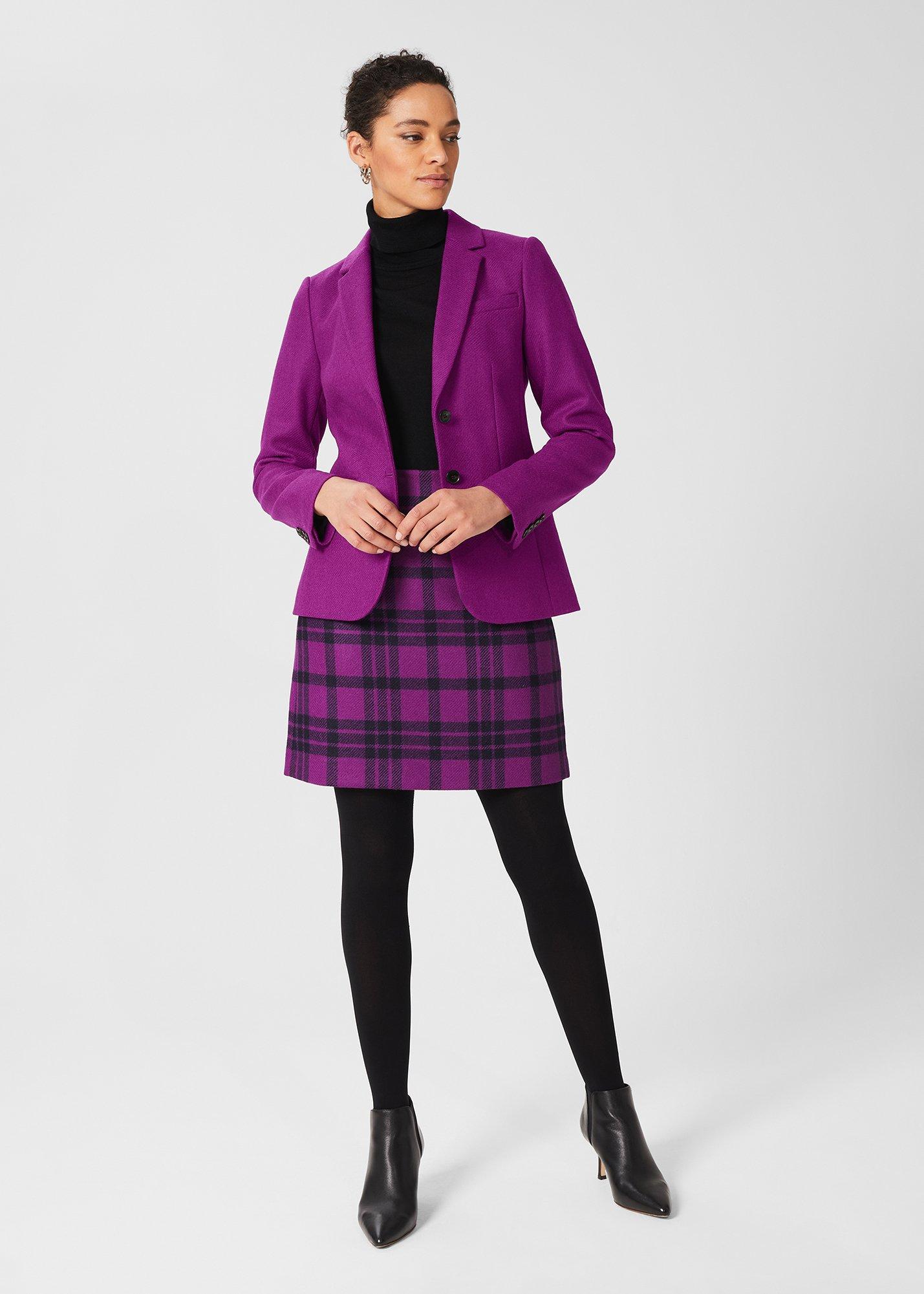 Jessica Wool Jacket, Purple, hi-res