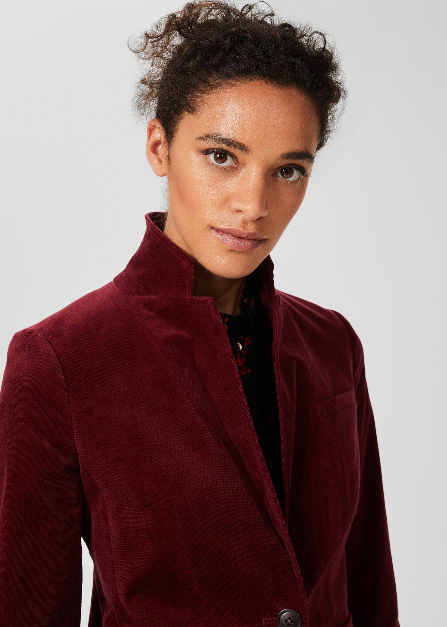 Blake Cord Blazer, Dark Red, hi-res