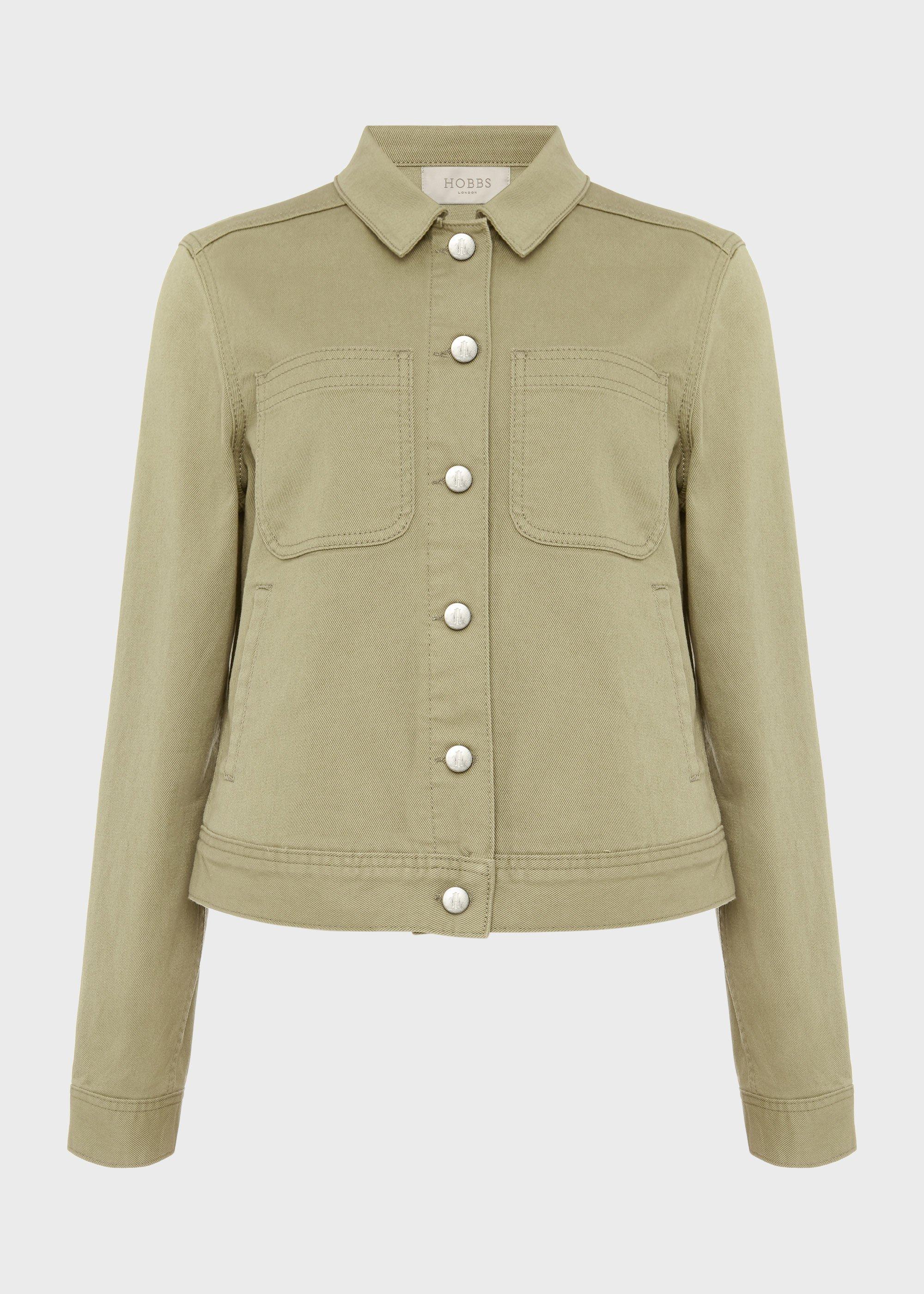Martie Boxy Denim Jacket, Light Green, hi-res
