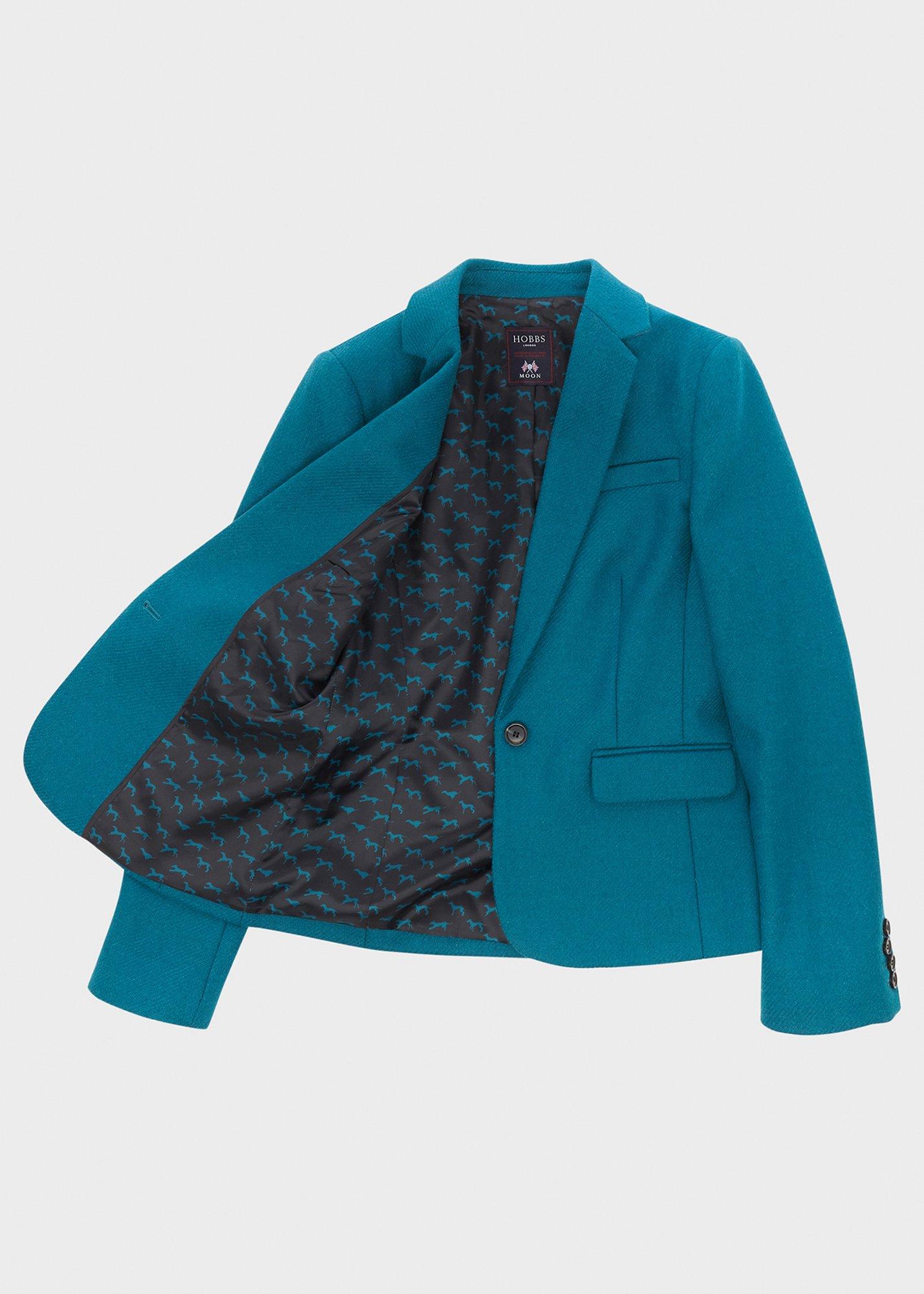 Petite Blake Wool Jacket, Lagoon Blue, hi-res