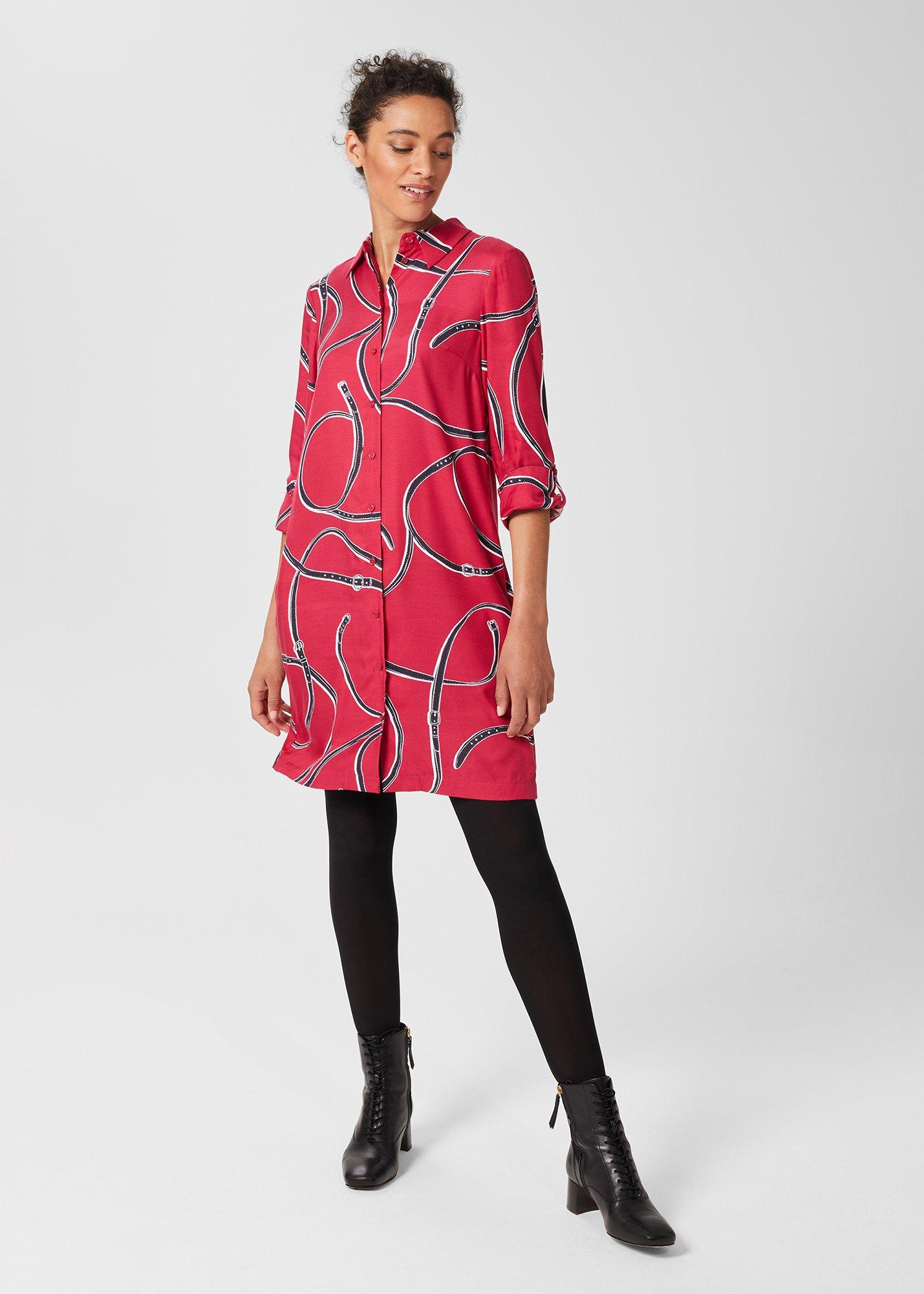 Aubery Tunic Dress, Pink Multi, hi-res
