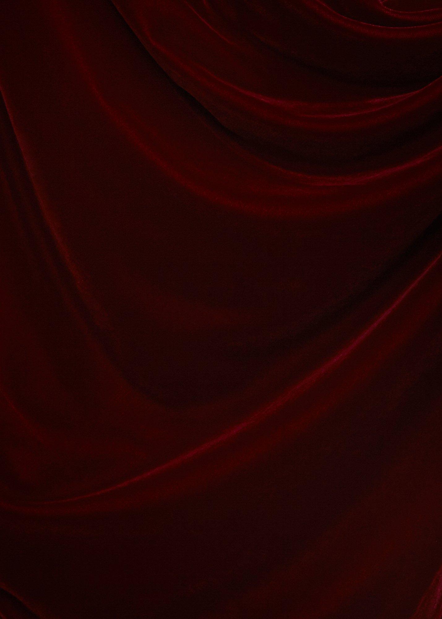 Faye Velvet A Line Dress, Deep Red, hi-res