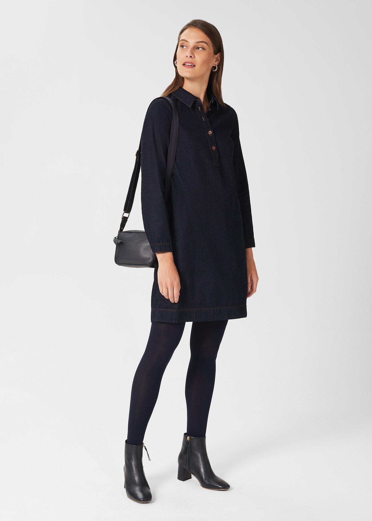 Jenny Denim Dress, Dark Indigo, hi-res