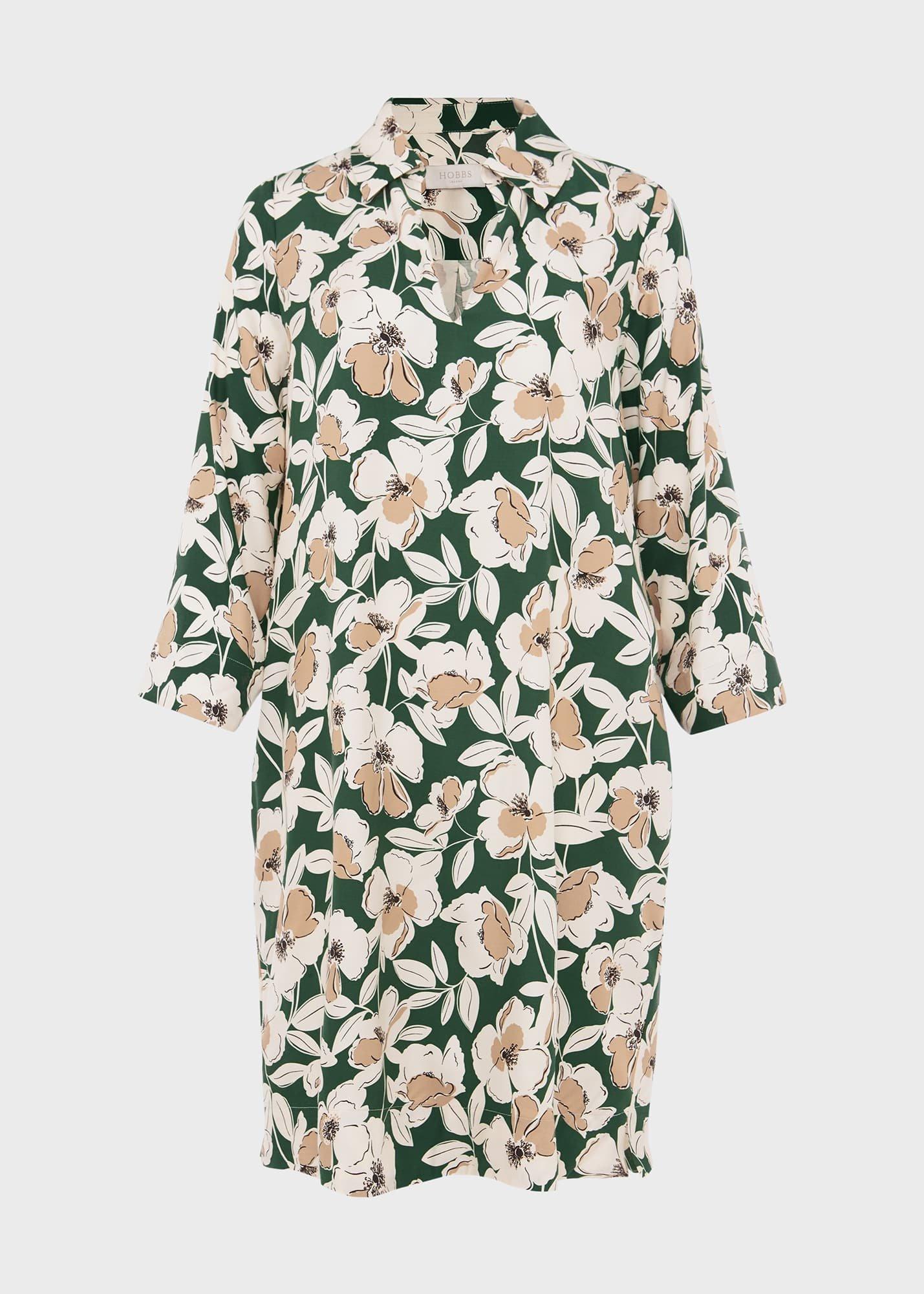 Marea Floral Tunic Dress, Green Multi, hi-res