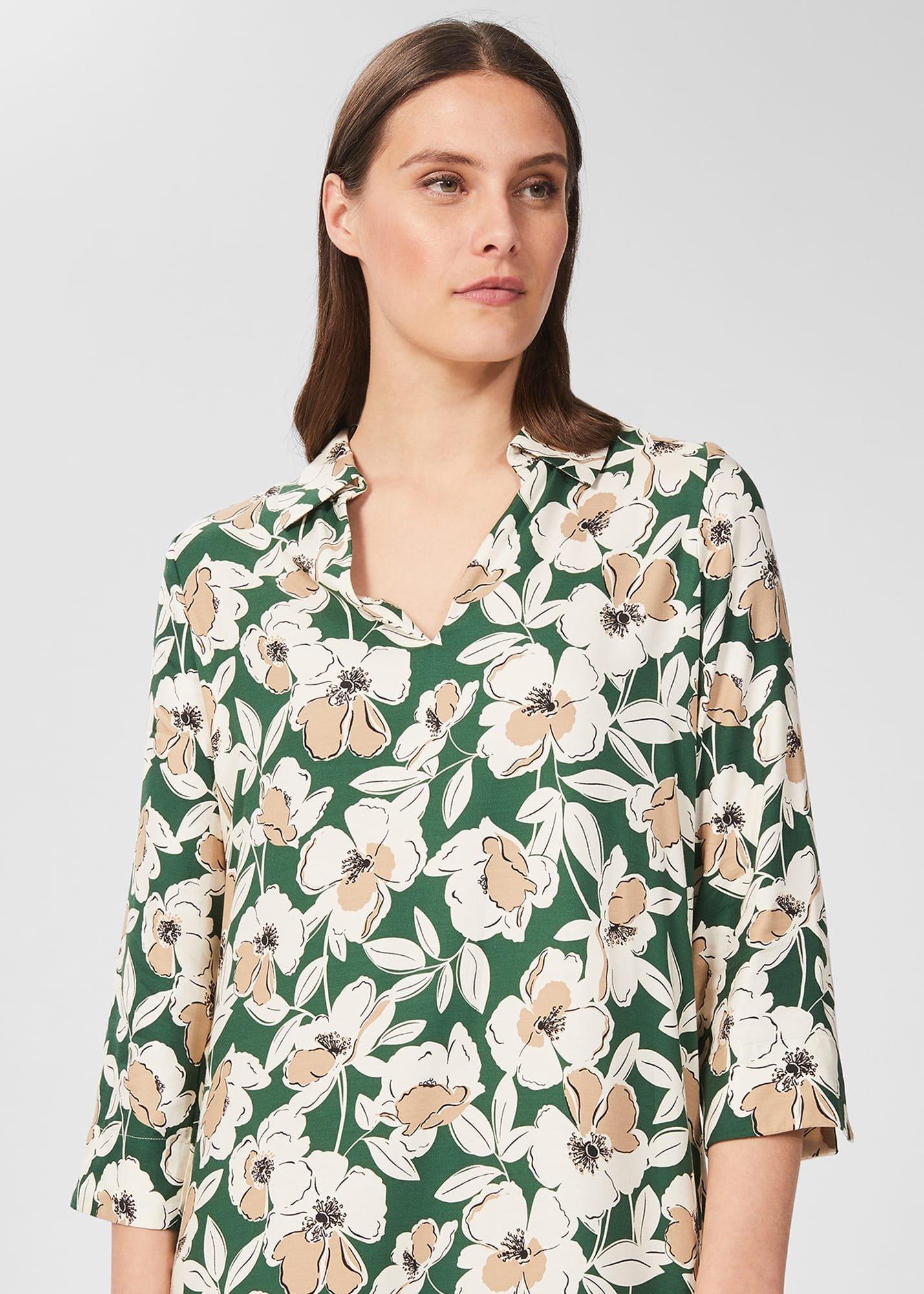 Marea Floral Tunic Dress, Green Multi, hi-res