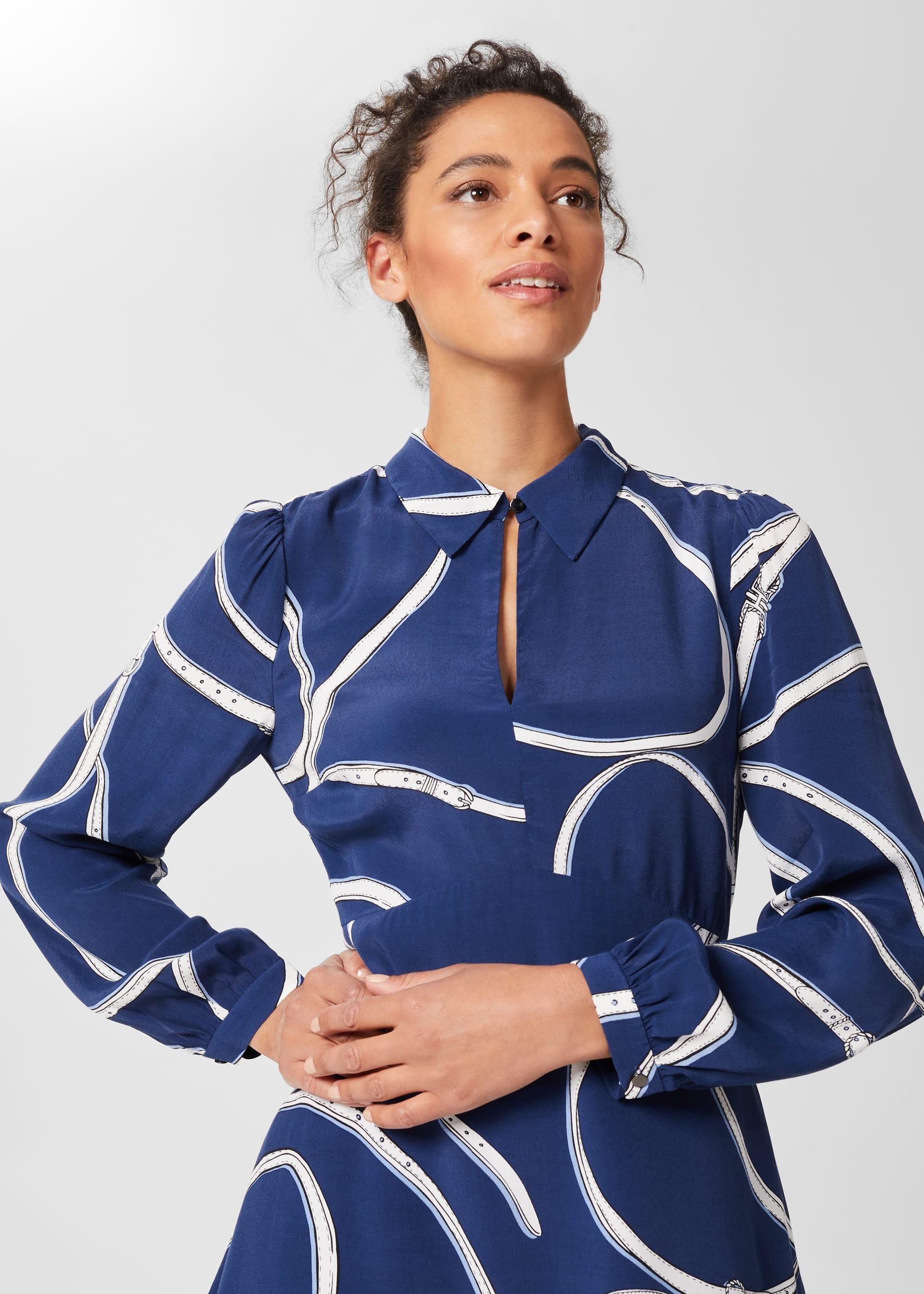 Brea Dress, Deep Blue Multi, hi-res