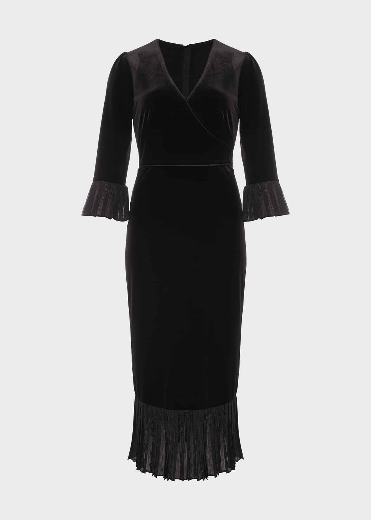 Melodie Velvet Shift Dress, Black, hi-res