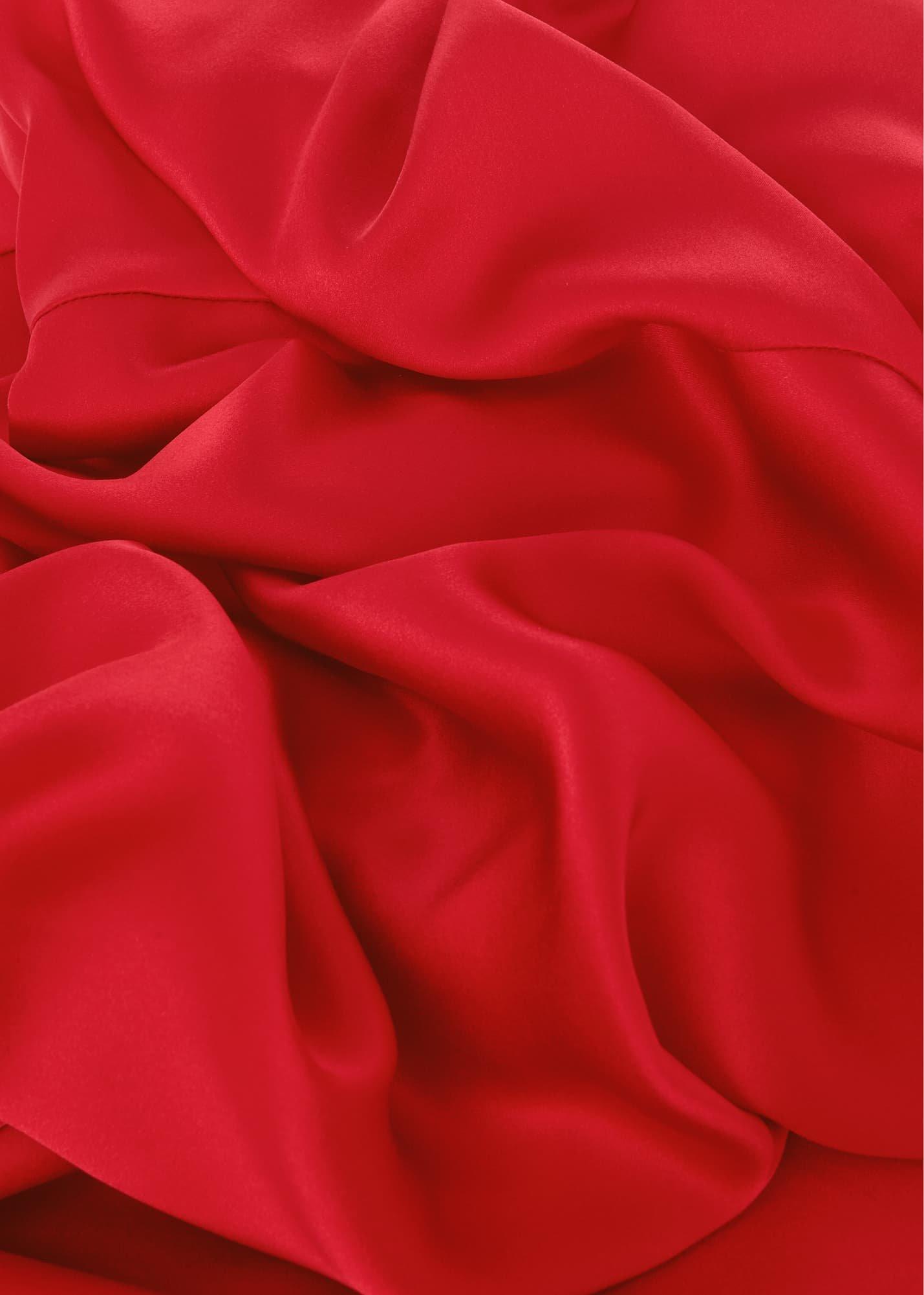 Lenora Silk Fit And Flare Dress, Poppy Red, hi-res