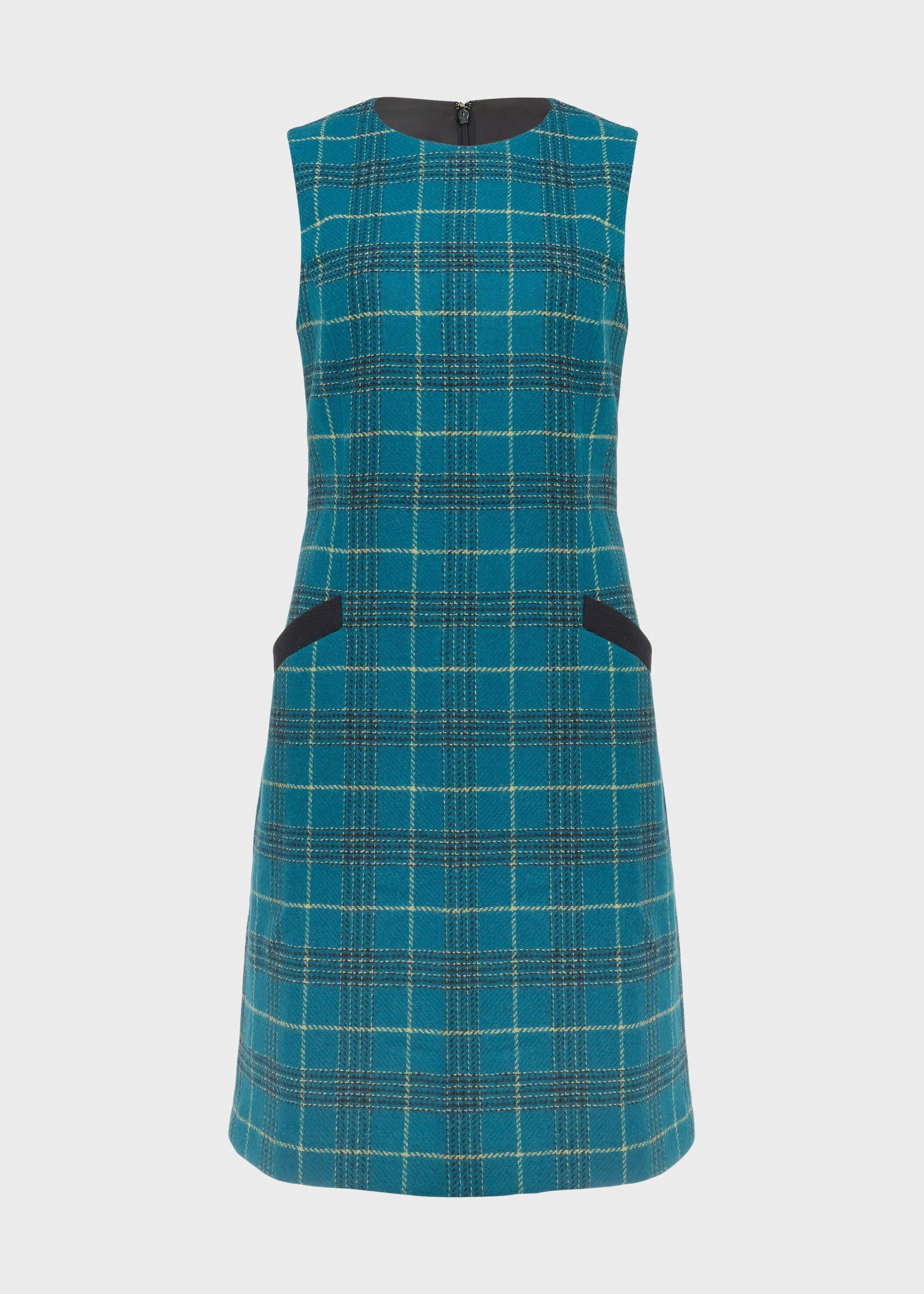 Amaris Aline Wool Dress, Green Multi, hi-res