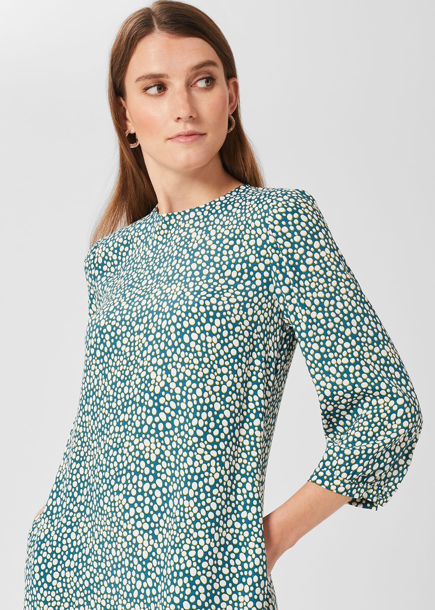 Prim Tunic Dress, Blue Multi, hi-res