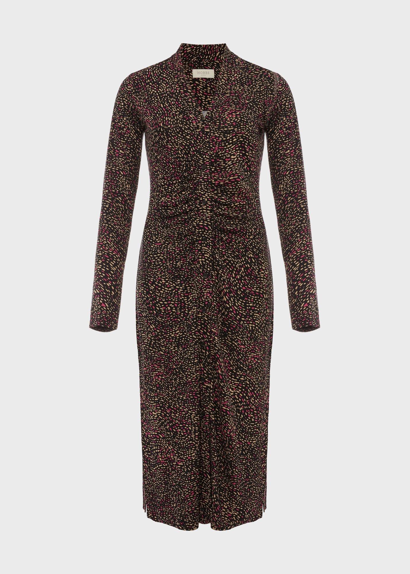 Hatty Jersey Dress, Black Multi, hi-res