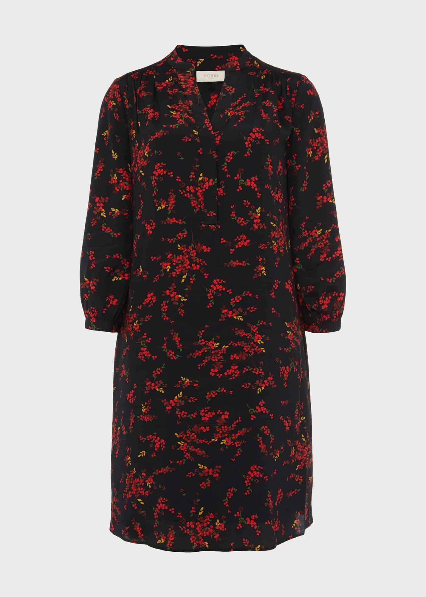 Katarina Floral Tunic Dress, Black Multi, hi-res