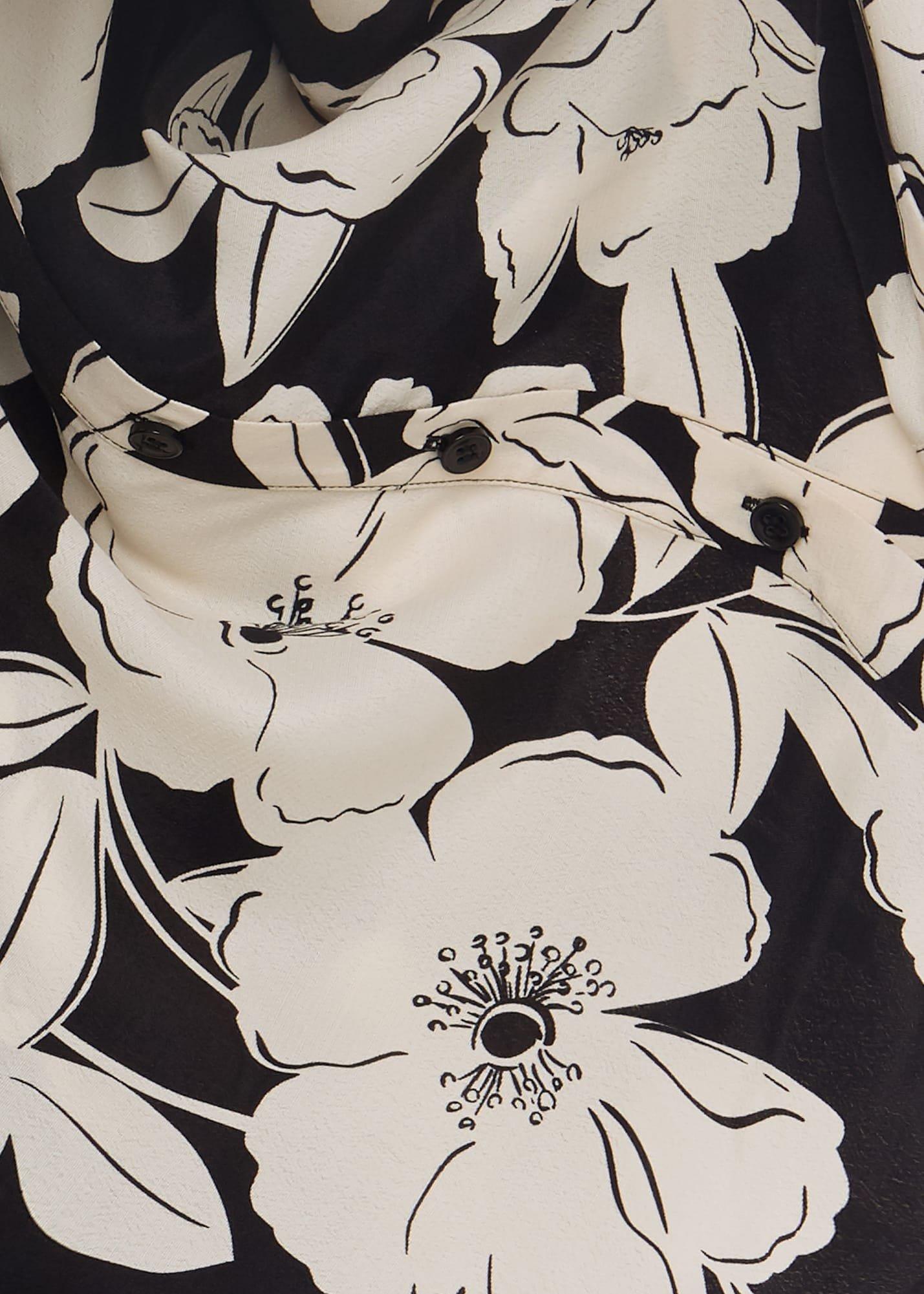 Lorraine Floral Shirt, Cream Black, hi-res