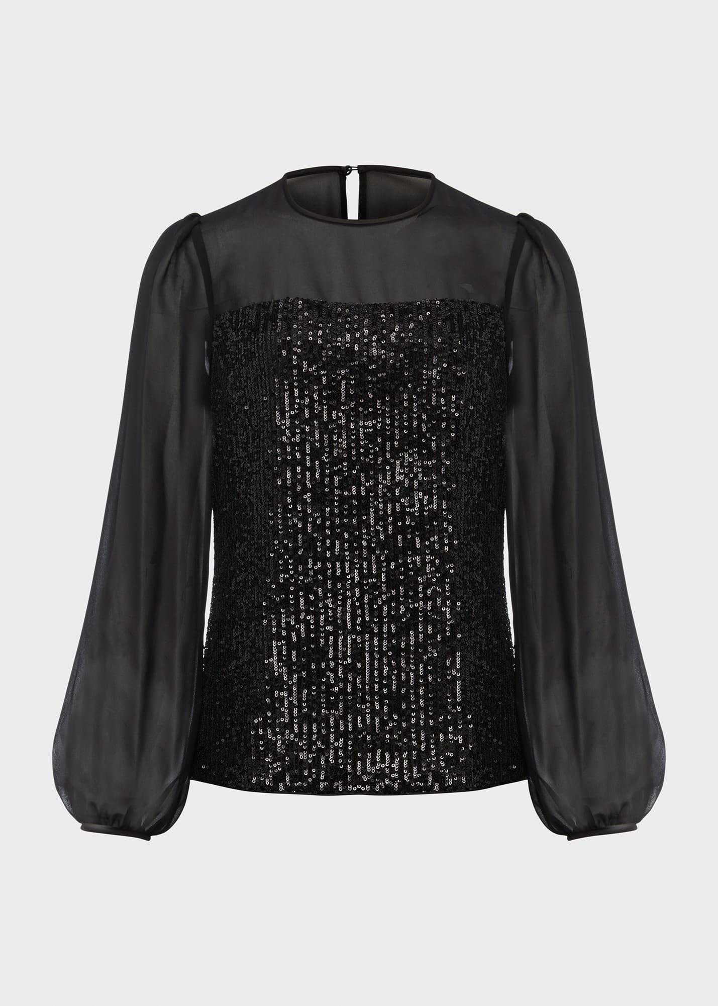 Zariah Sequin Top, Black, hi-res
