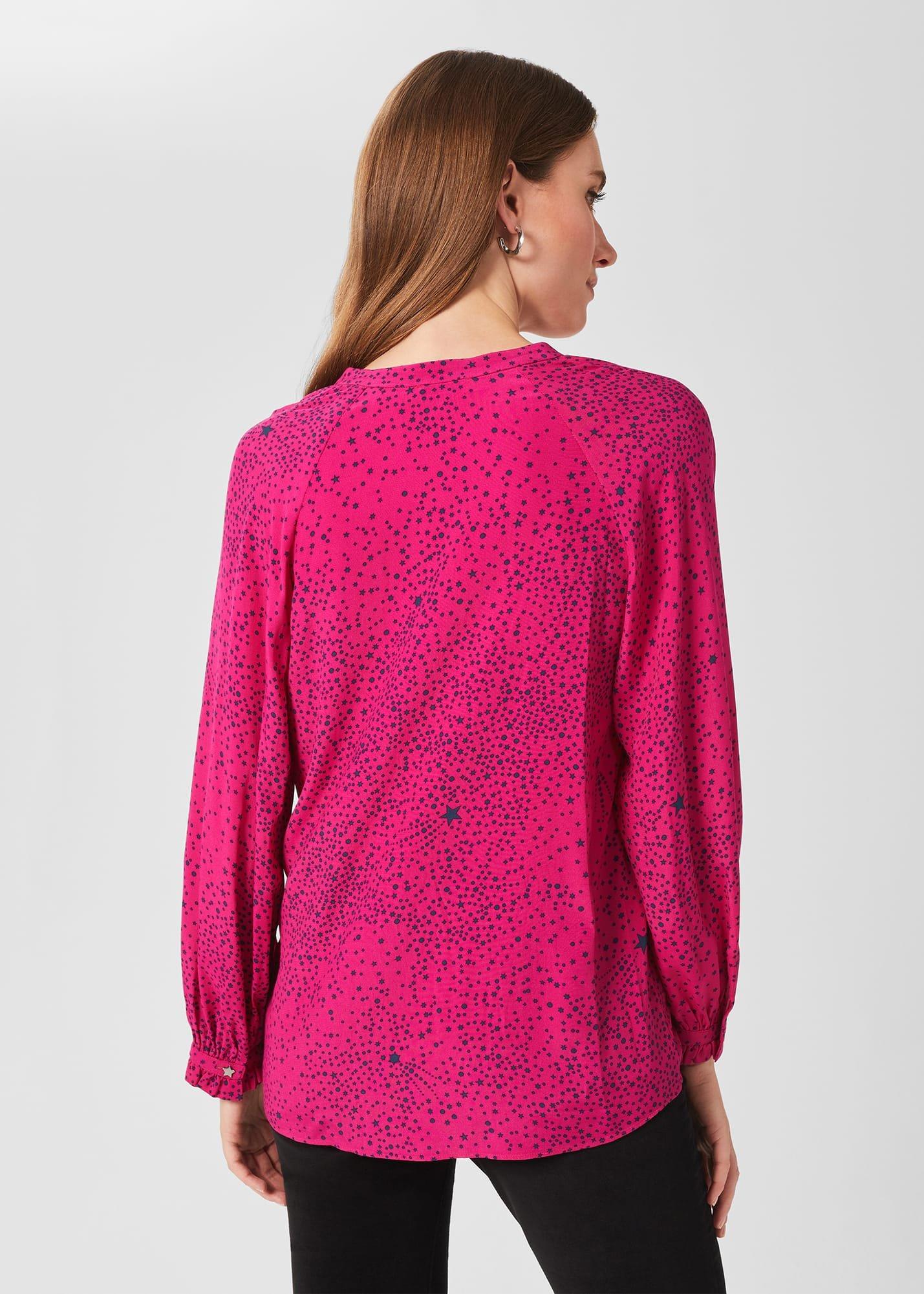 Hana Blouse, Pink Black, hi-res