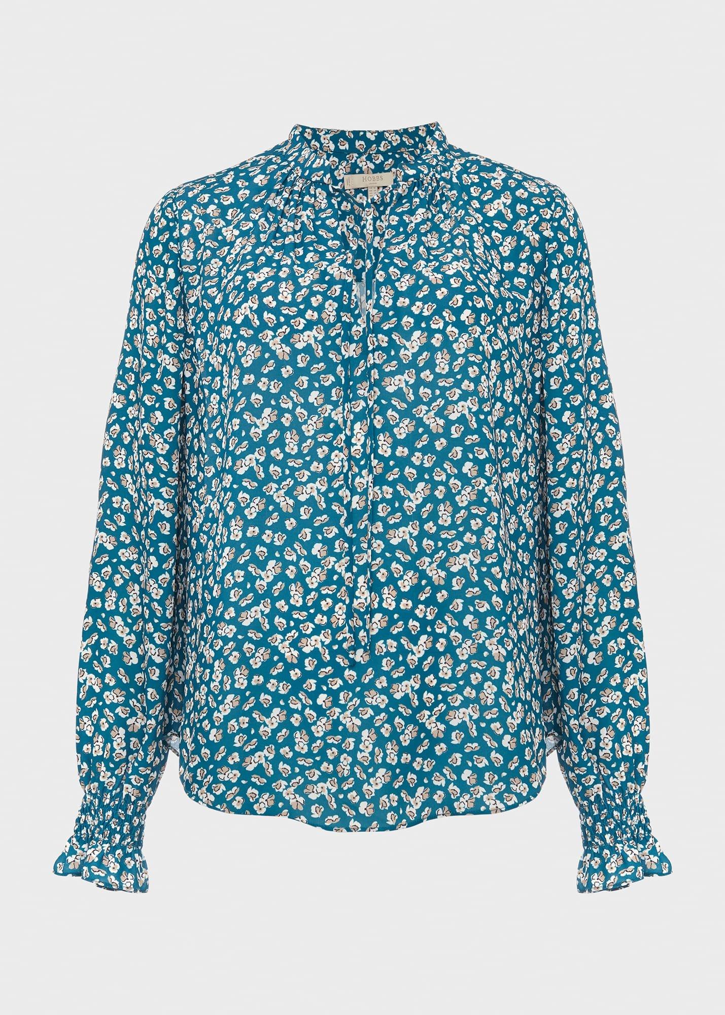 Aisha Blouse, Blue Multi, hi-res