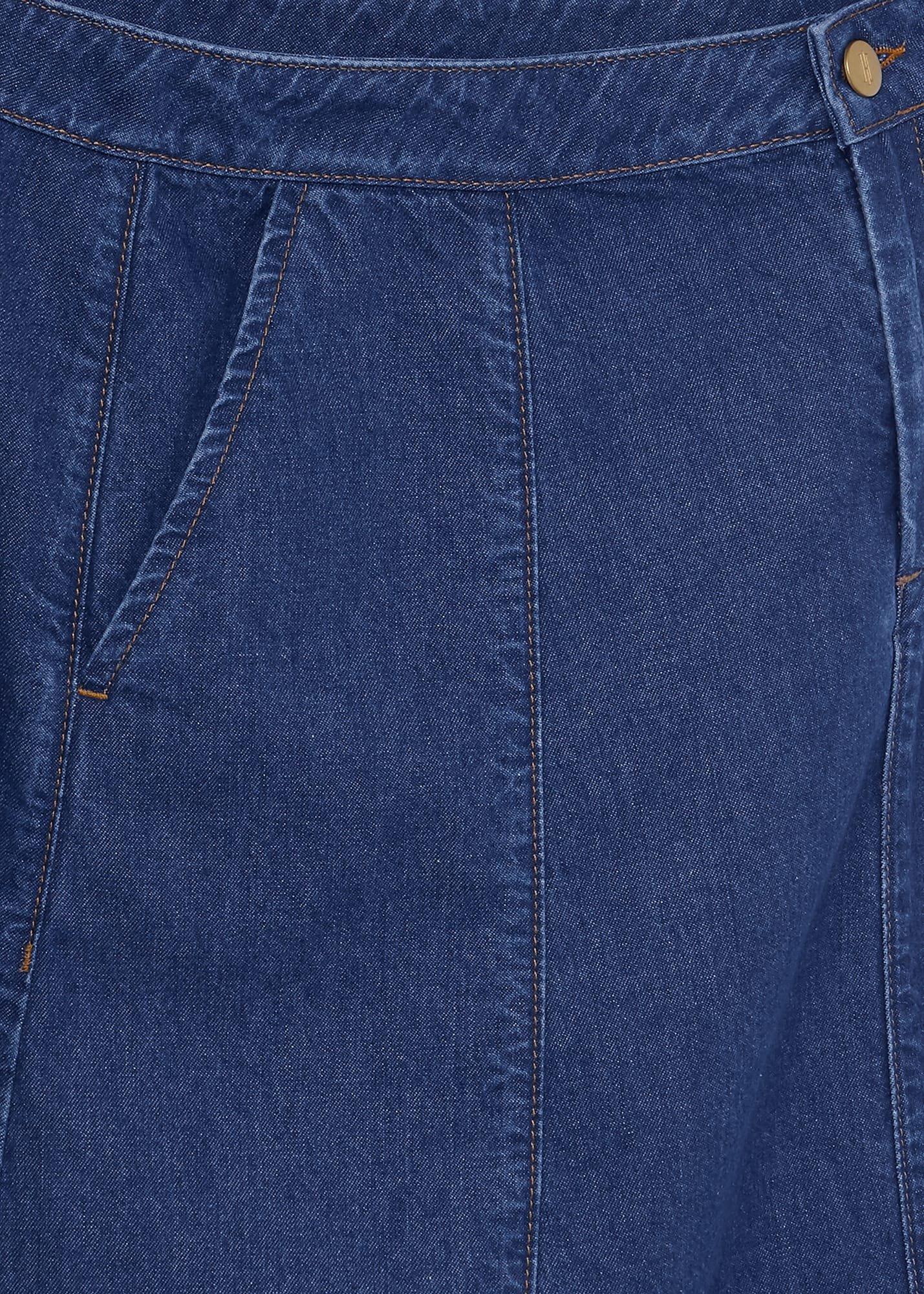 Freida Denim Midi Skirt, Blue, hi-res