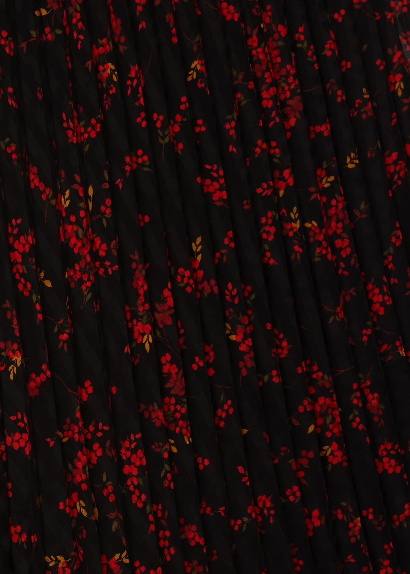 Losie Midi Pleated Skirt, Black Multi, hi-res