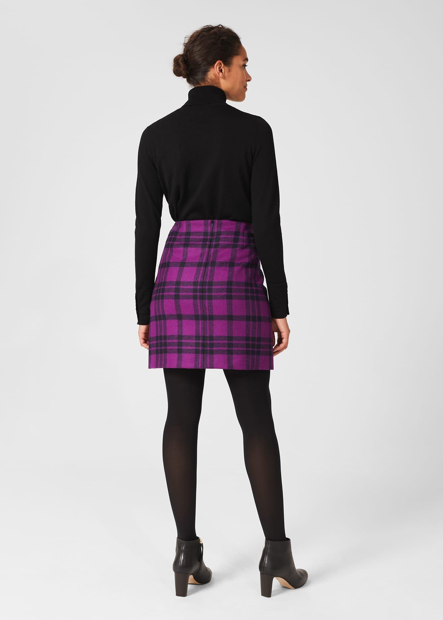 Maeve Wool Skirt , Purple Multi, hi-res