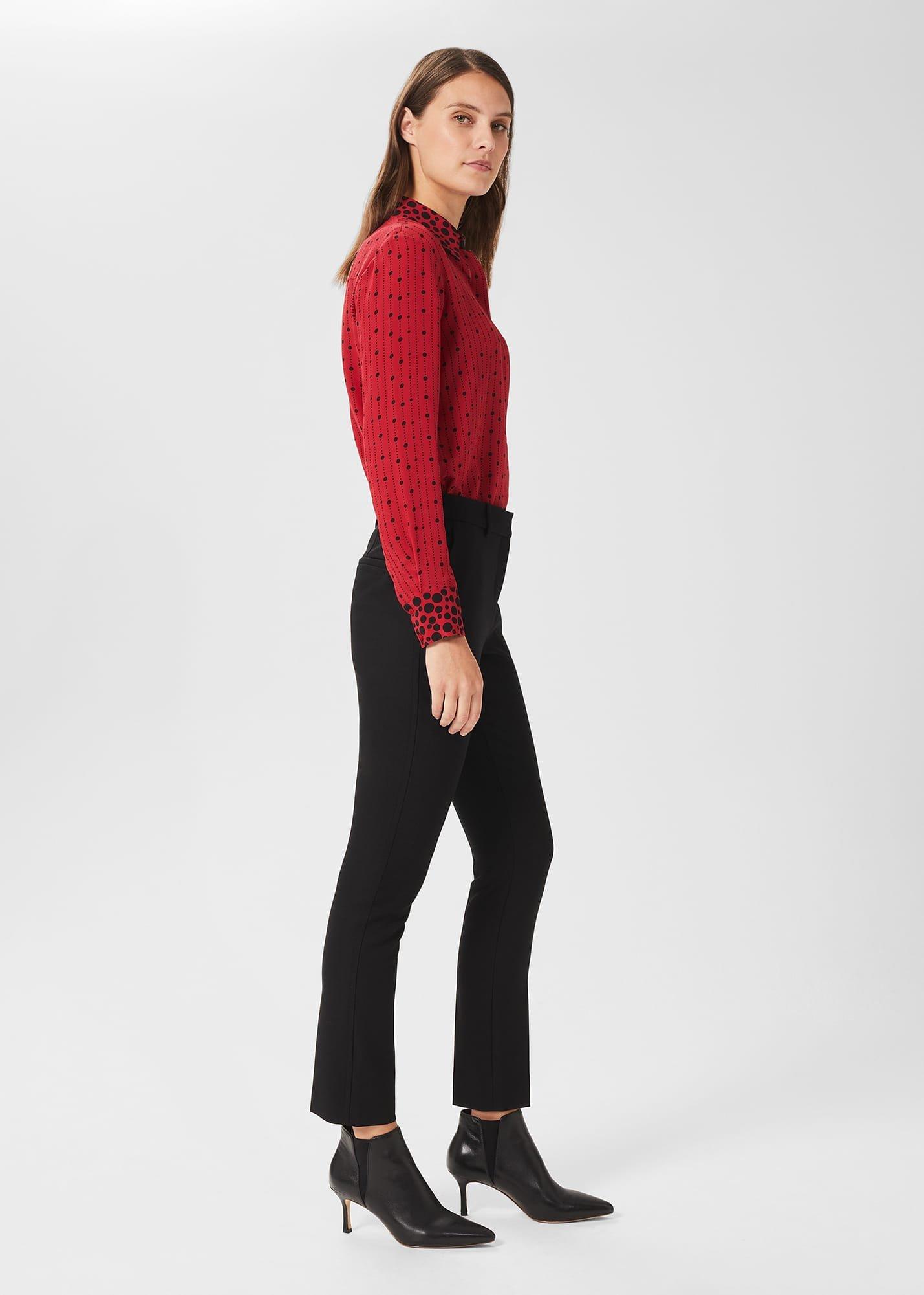 Giulia Slim Trousers, Black, hi-res