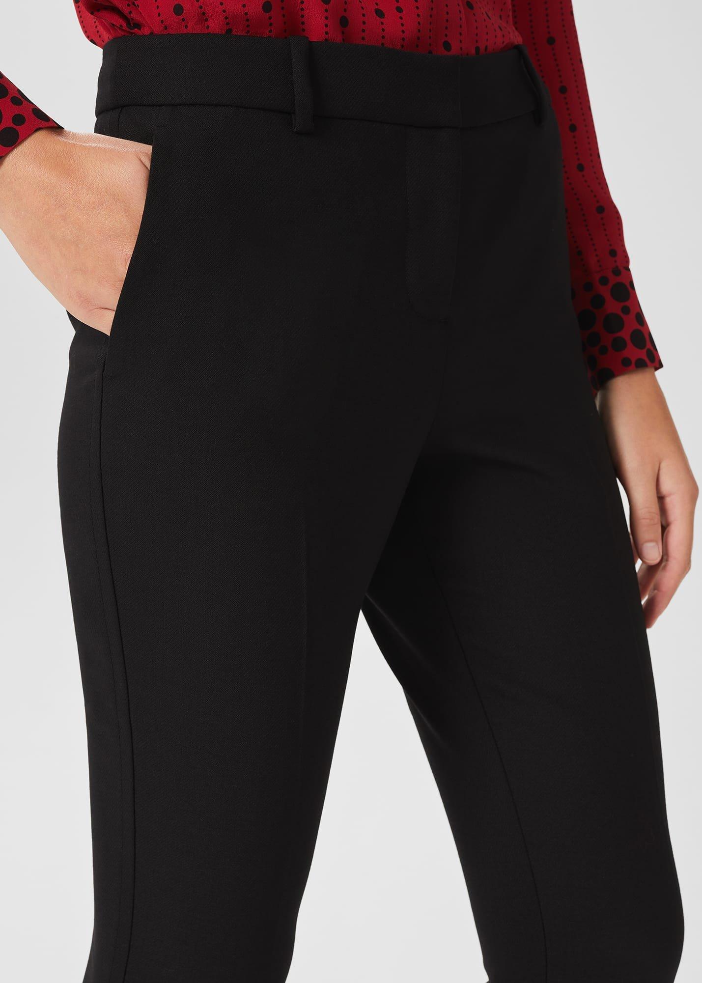 Giulia Slim Trousers, Black, hi-res