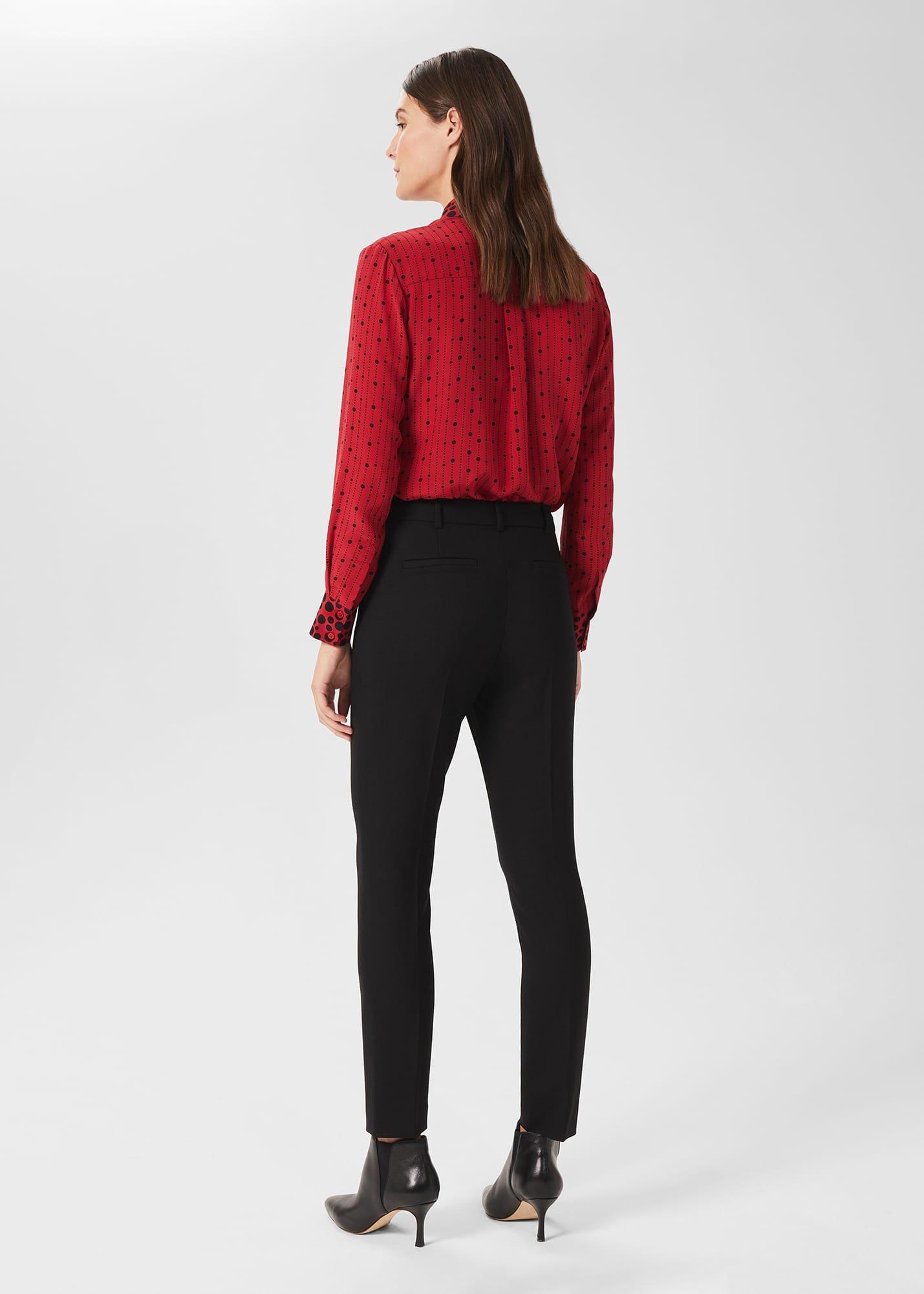 Giulia Slim Trousers, Black, hi-res